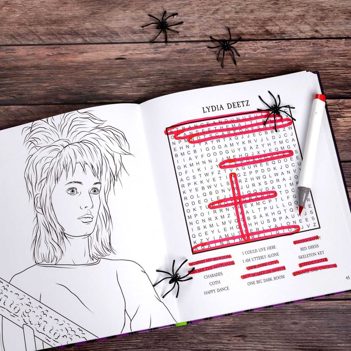 Beetlejuice Word Search, Quips, Quotes, and Coloring