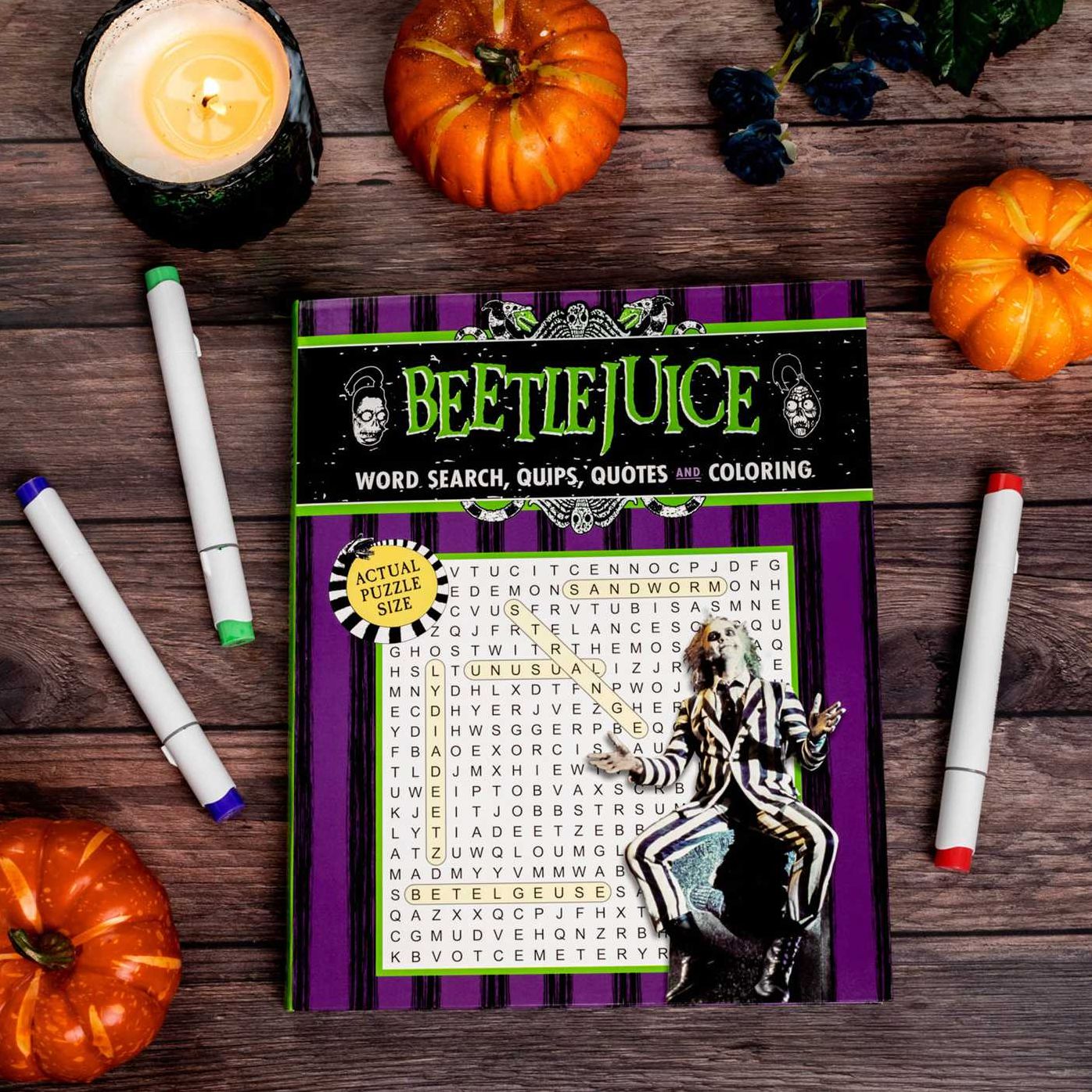 Beetlejuice Word Search, Quips, Quotes, and Coloring