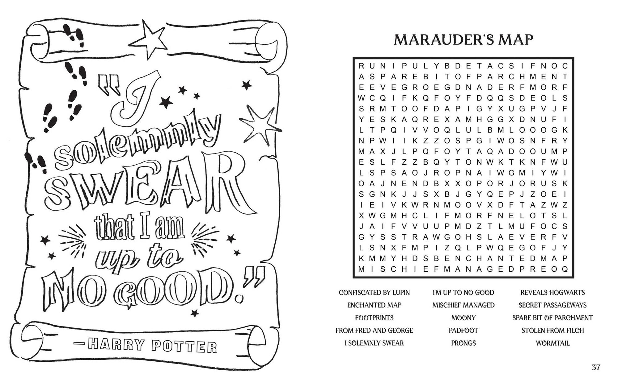 Harry Potter Word Search, Quips, Quotes, and Coloring Book