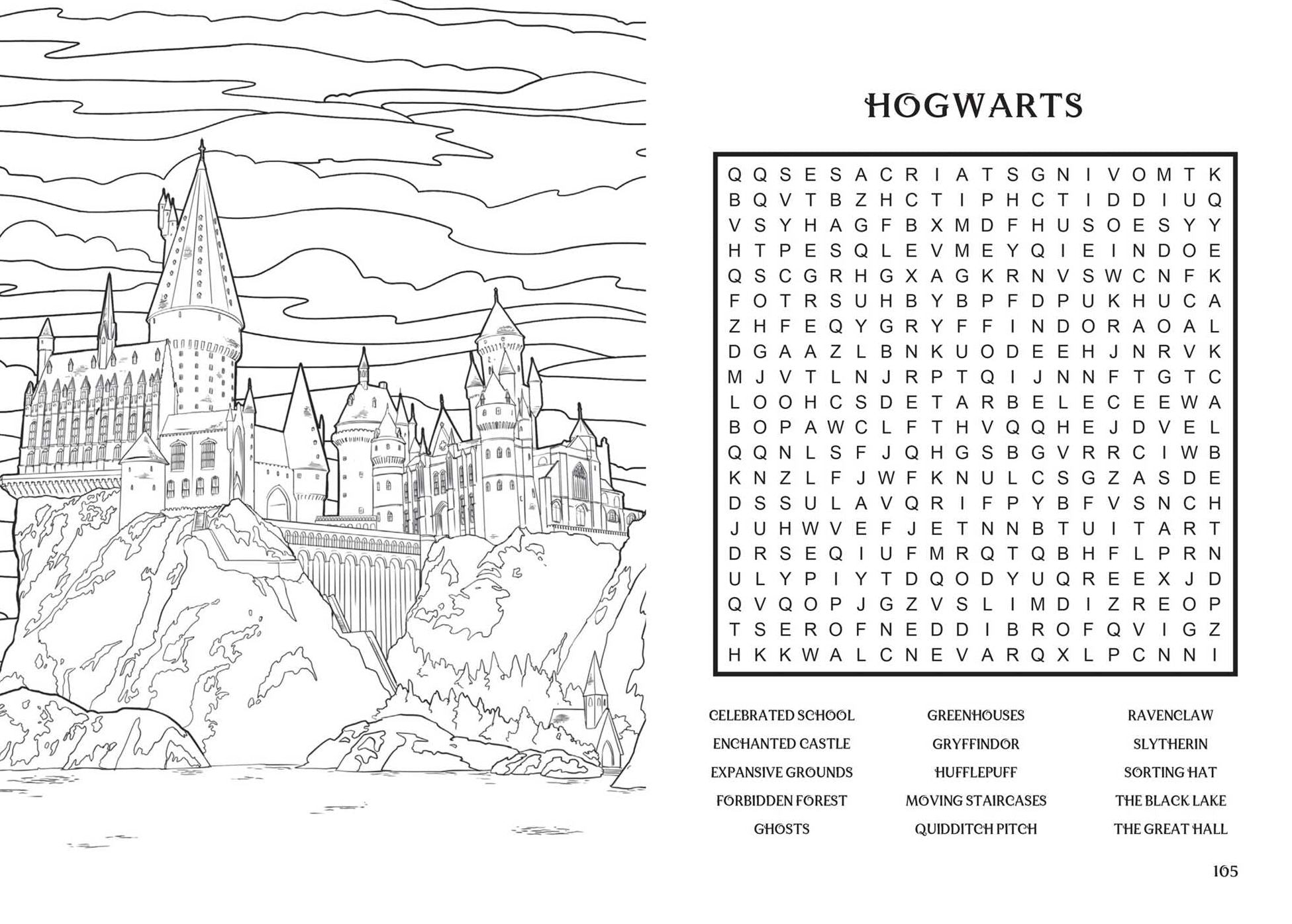 Harry Potter Word Search and Coloring Book