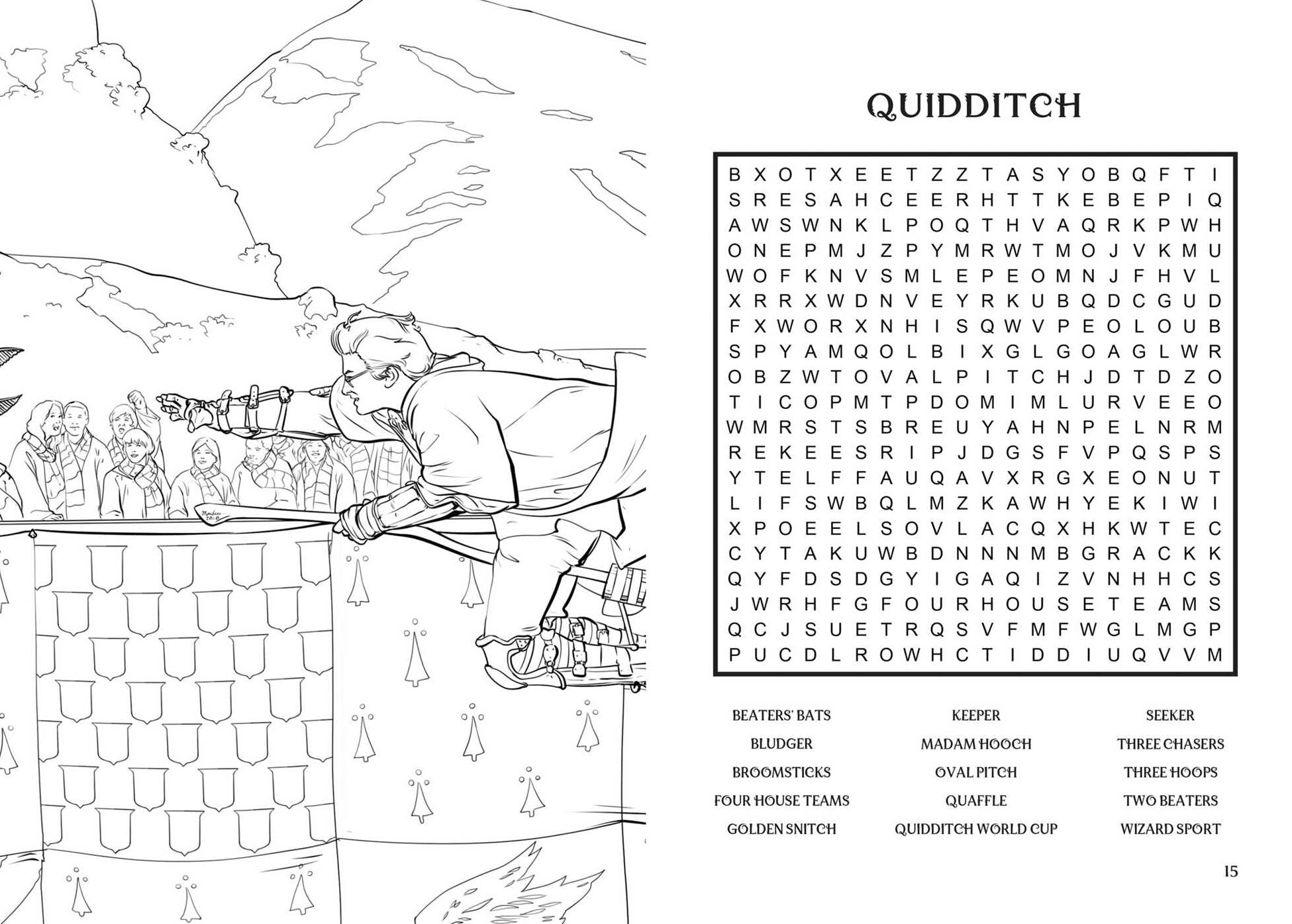 Harry Potter Word Search and Coloring Book