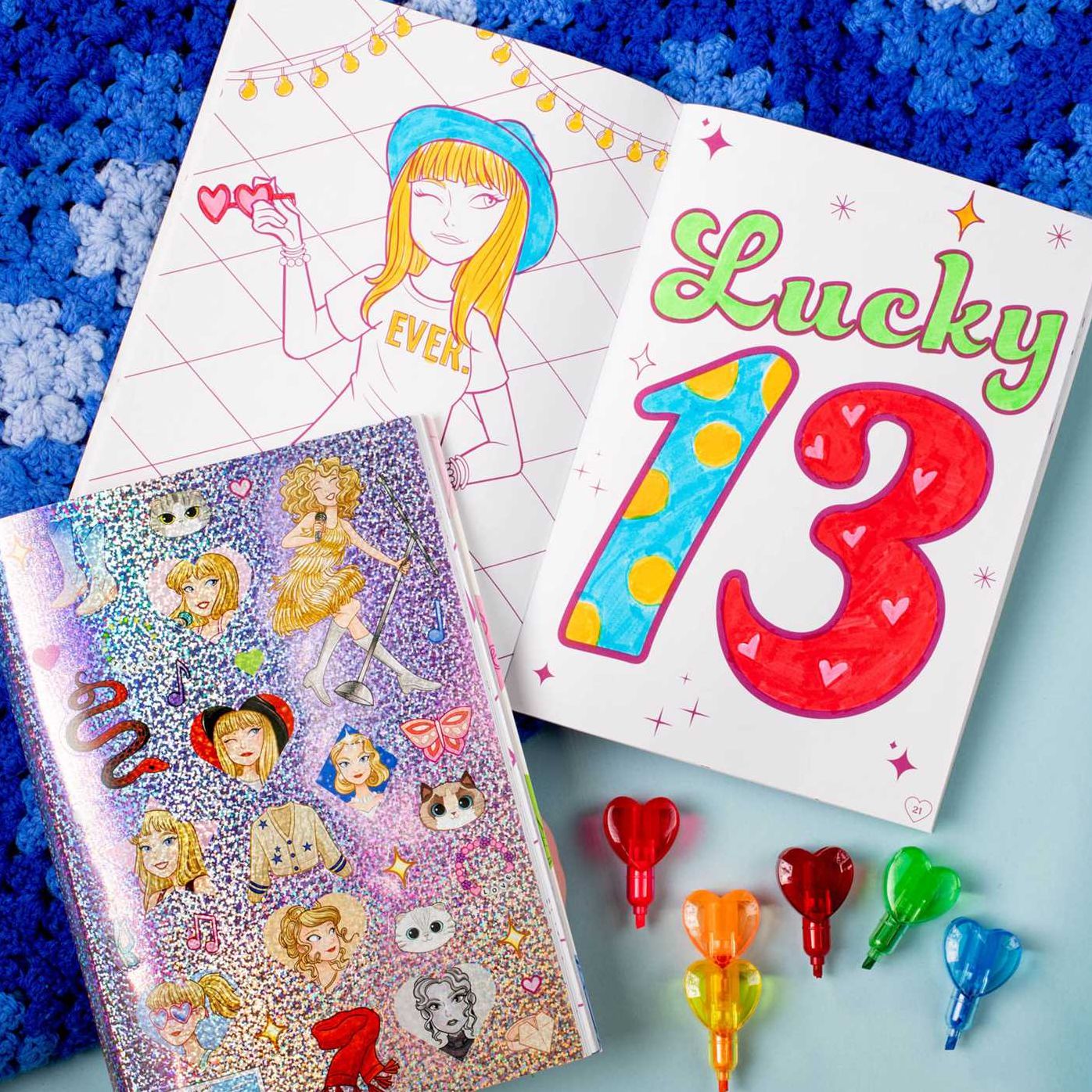 Taylor's World! Coloring and Activity Book with 50+ Stickers & Stackable Markers!