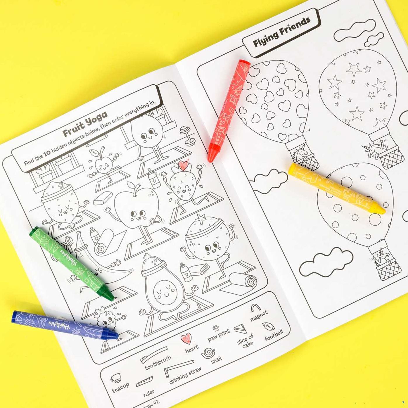 Highlights Hidden Pictures Coloring with Crayons