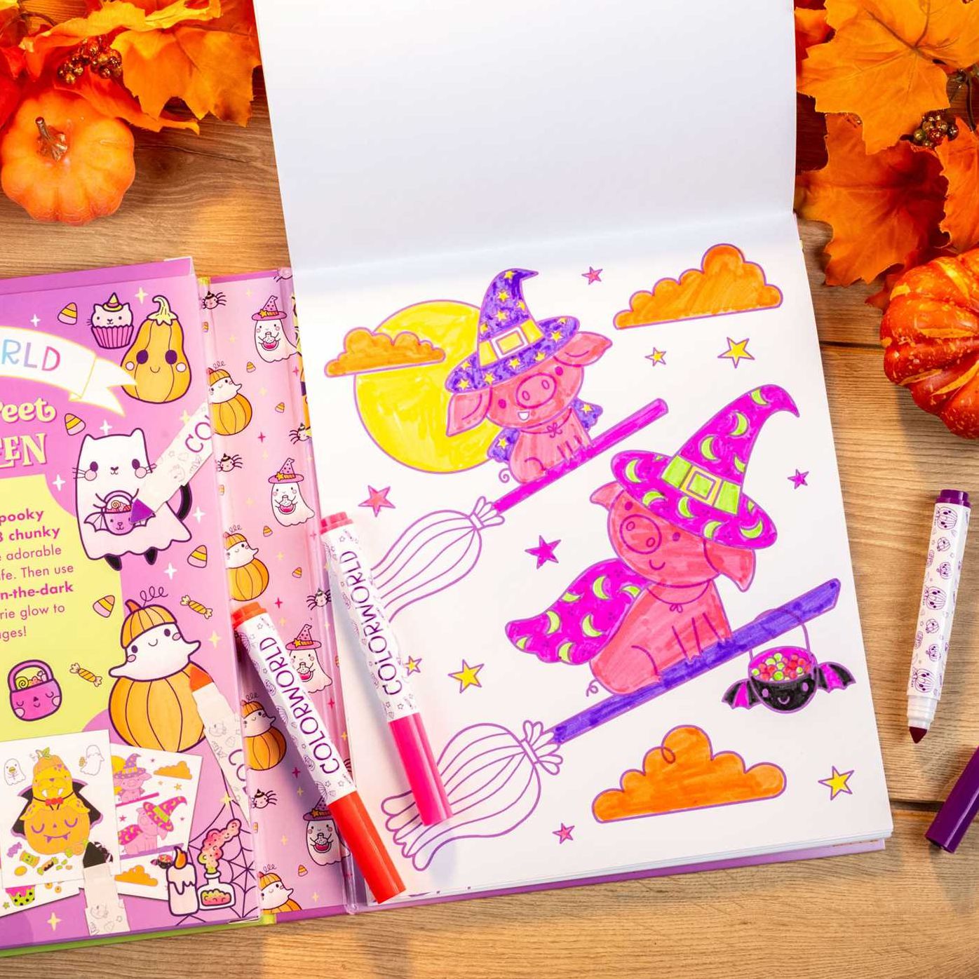 ColorWorld: Spooky Sweet Halloween: Plus 35+ Glow-in-the-Dark Stickers and Over 30 Pages to Color!