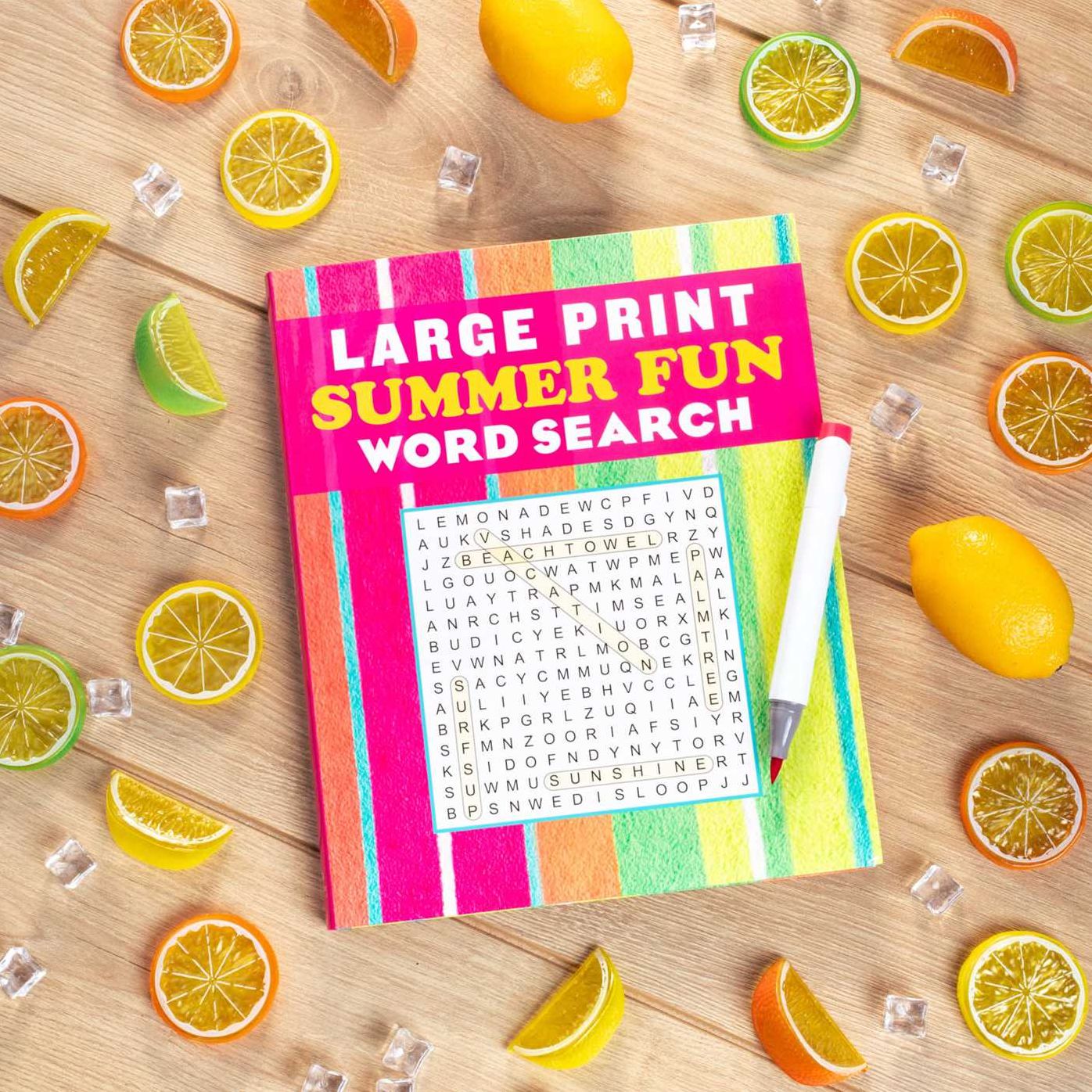 Large Print Summer Fun Word Search
