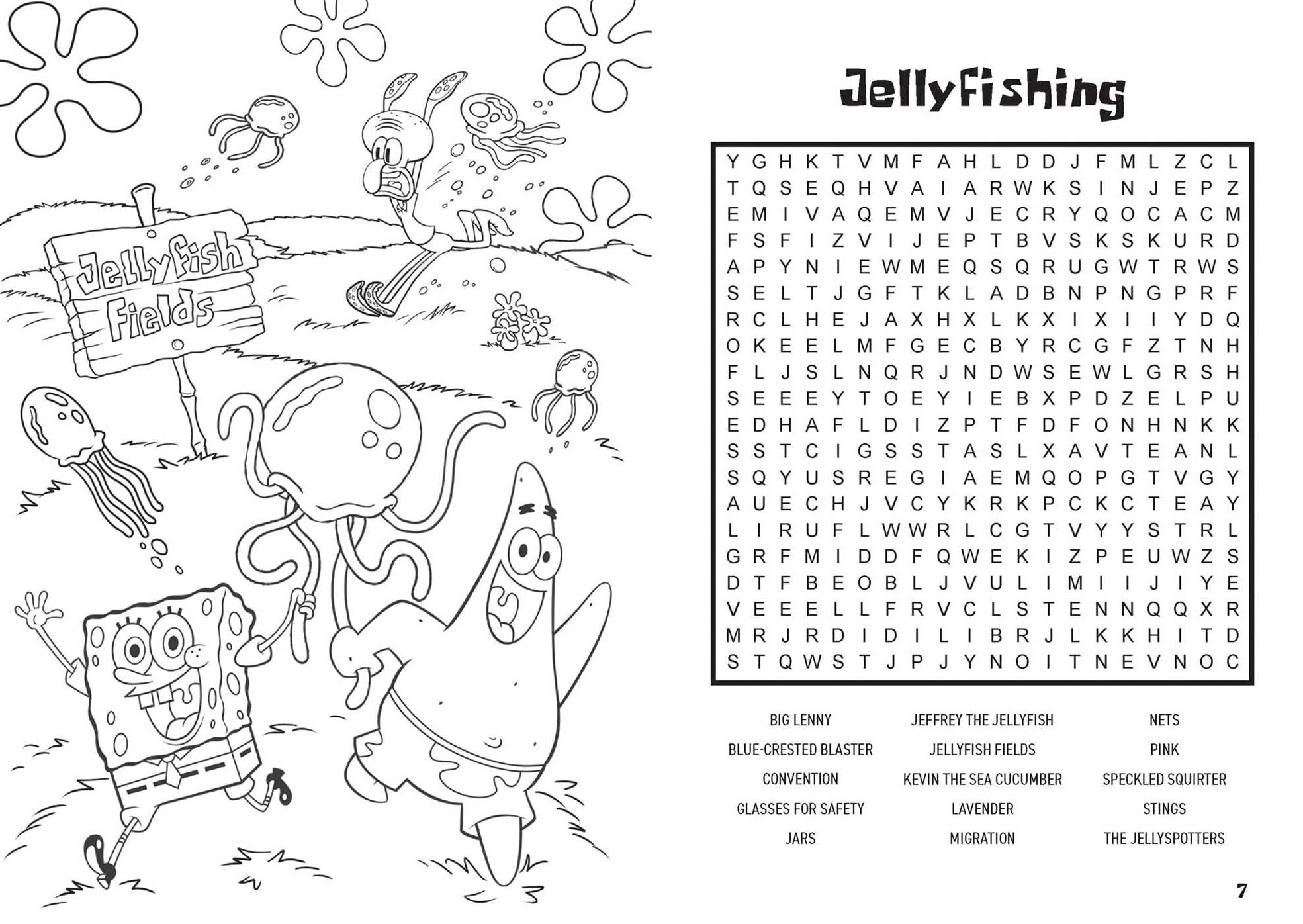 SpongeBob SquarePants Word Search and Coloring Book