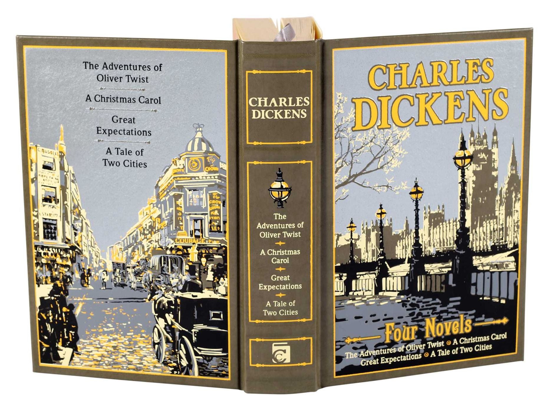 Charles Dickens Four Novels: The Adventures of Oliver Twist, A Christmas Carol, Great Expectations, A Tale of Two Cities