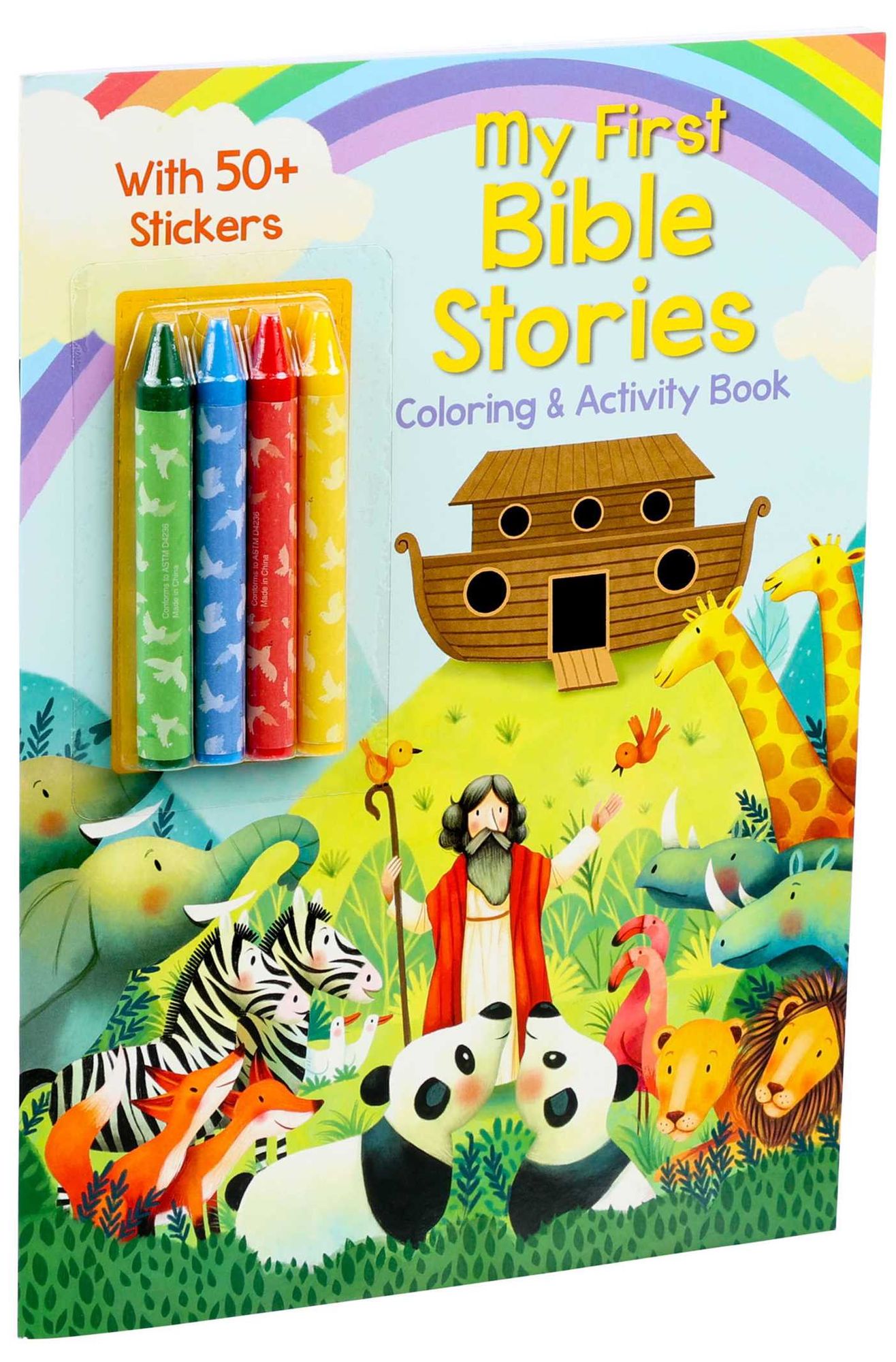 My First Bible Stories Coloring & Activity Book with 4 Crayons and 50+ Stickers