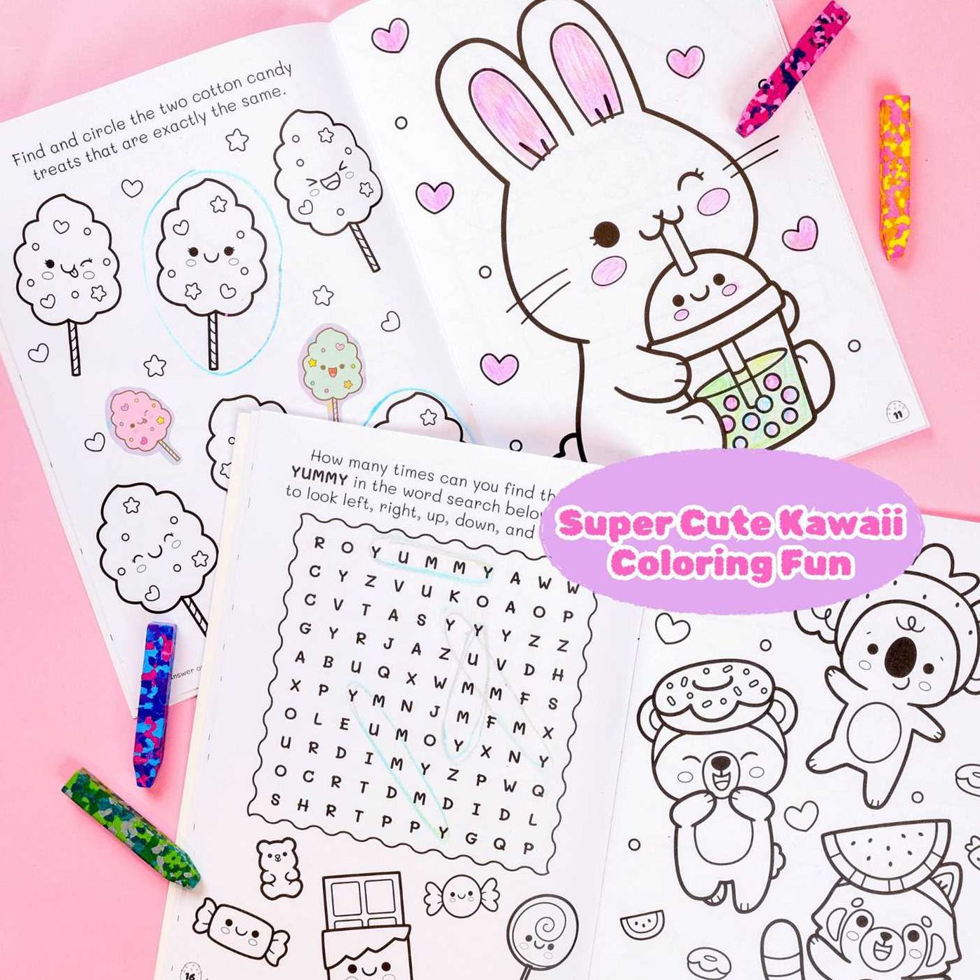Super Yummy! Coloring & Activity Book with 4 Confetti Crayons and 50+ Stickers