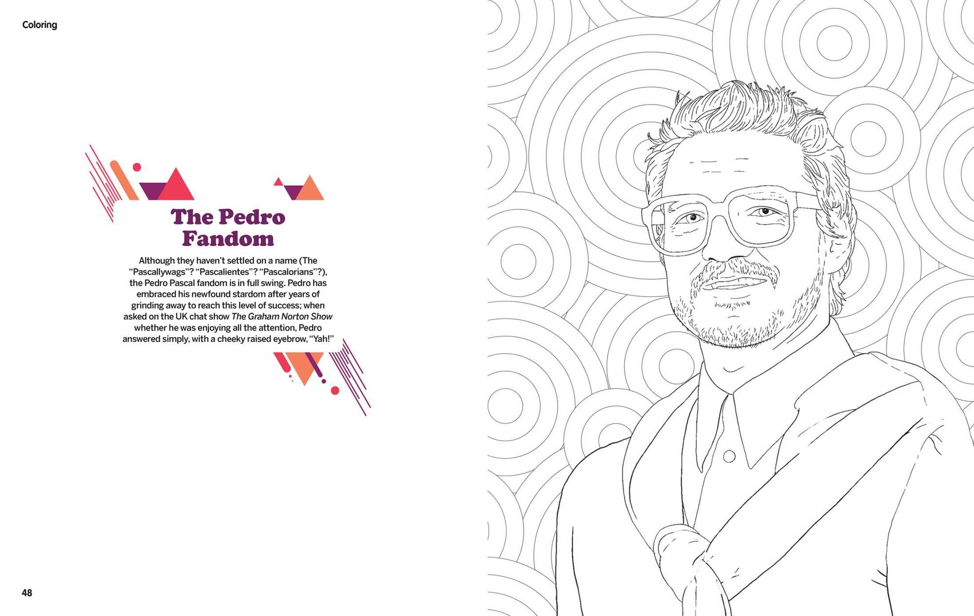 Pedro Pascal Coloring & Activity Book