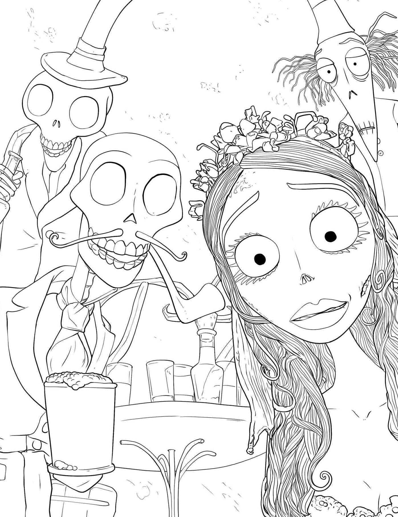 Tim Burton's Corpse Bride Glow-in-the-Dark Coloring Book