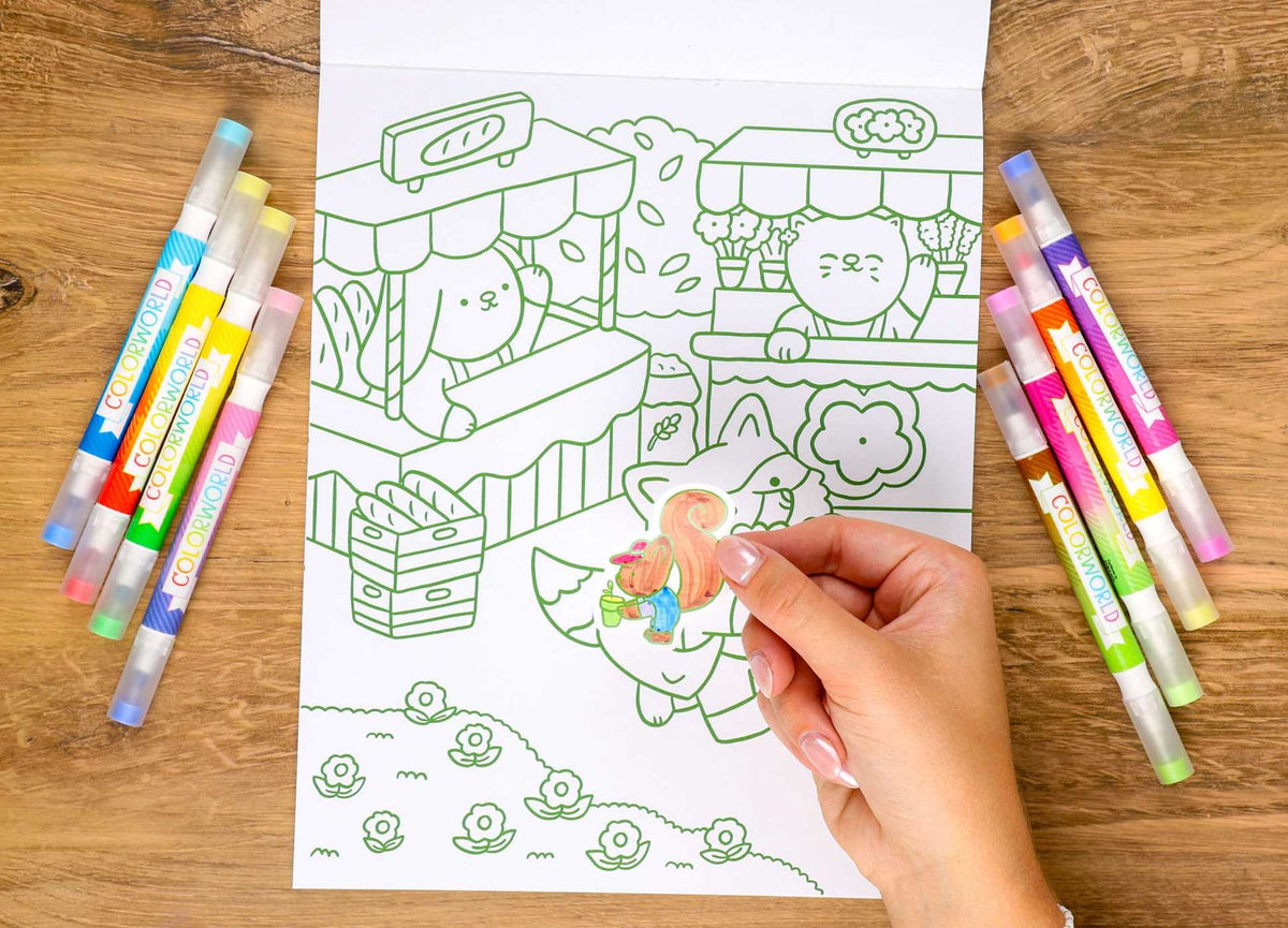 ColorWorld: Cozy Cute: With 8 Color-Changing Markers, Plus 35 Stickers and 32 Pages to Color!