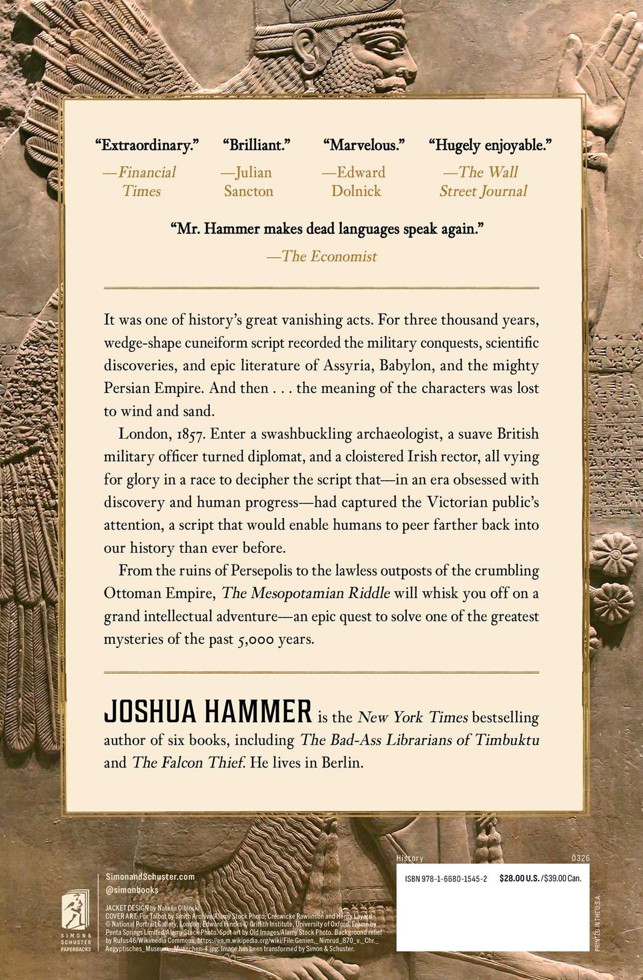 The Mesopotamian Riddle: An Archaeologist, a Soldier, a Clergyman, and the Race to Decipher the World's Oldest Writing