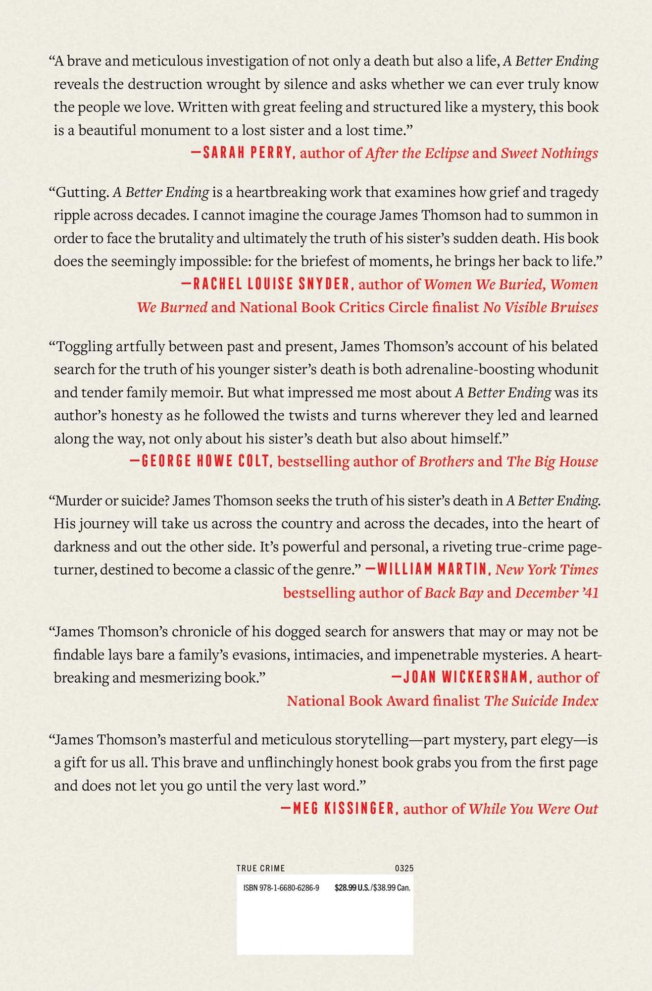 A Better Ending: A Brother's Twenty-Year Quest to Uncover the Truth About His Sister's Death