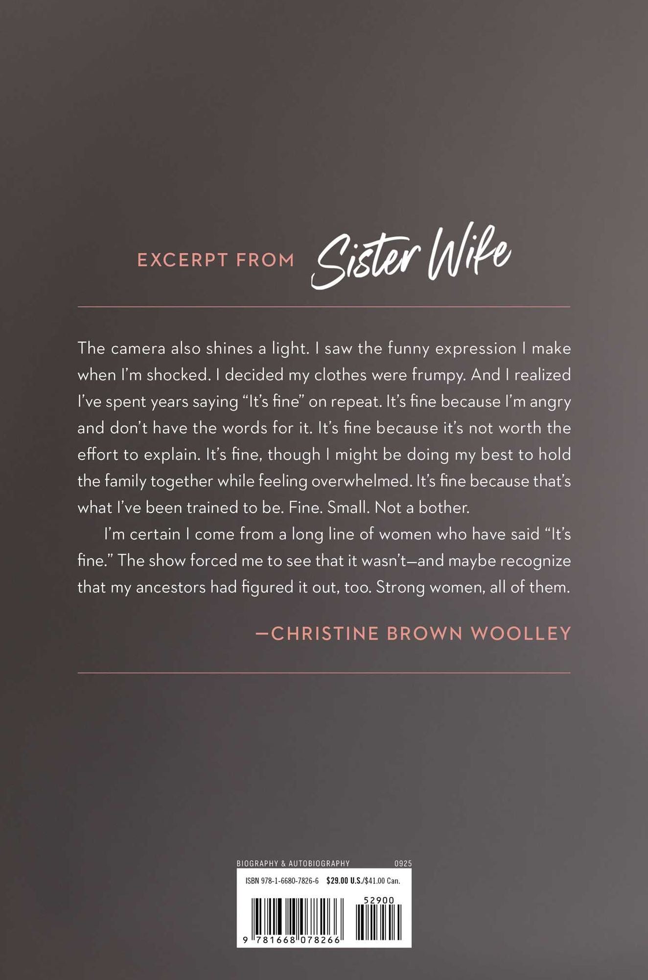 Sister Wife: A Memoir of Faith, Family, and Finding Freedom