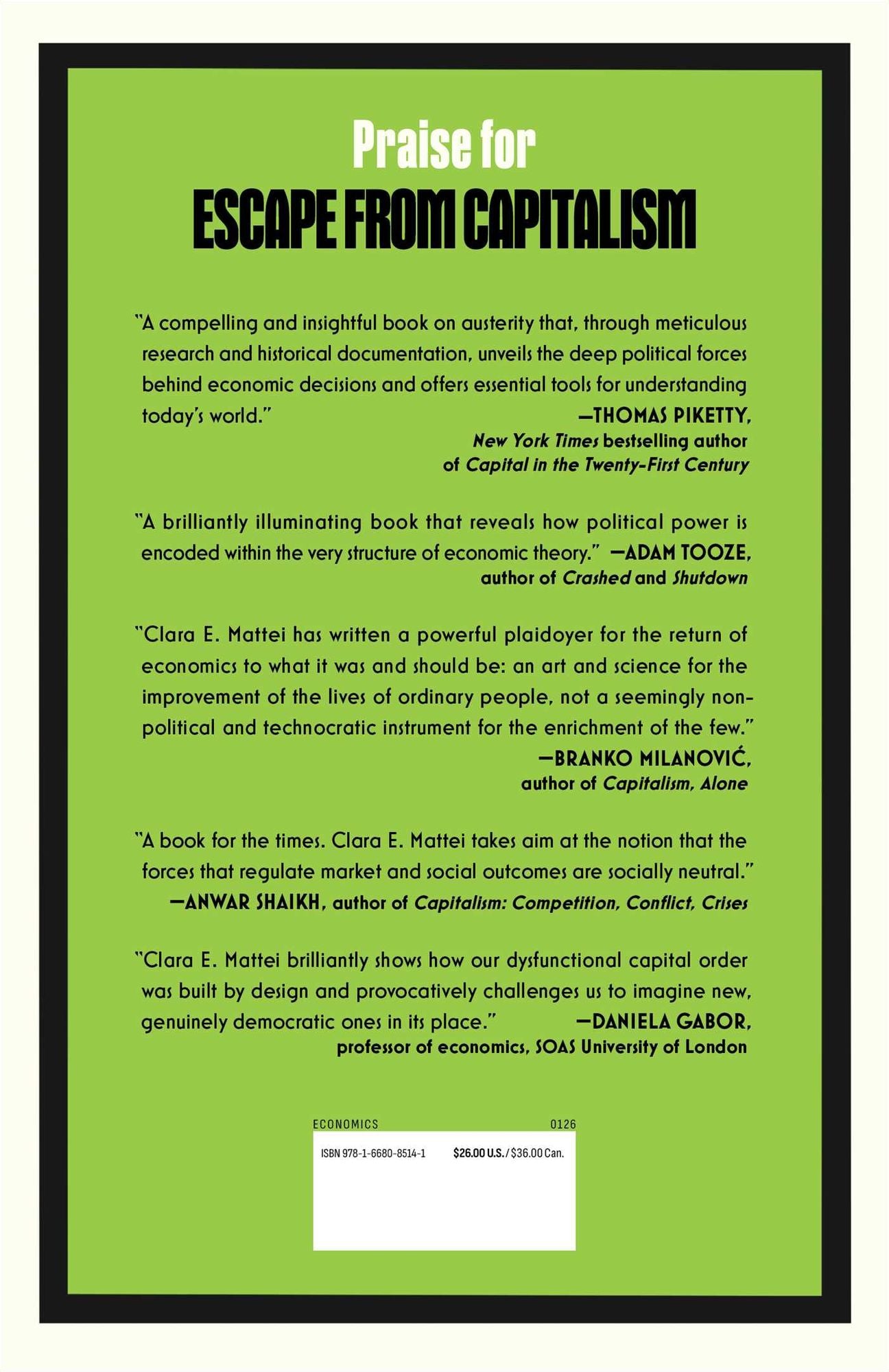 Escape from Capitalism: An Intervention