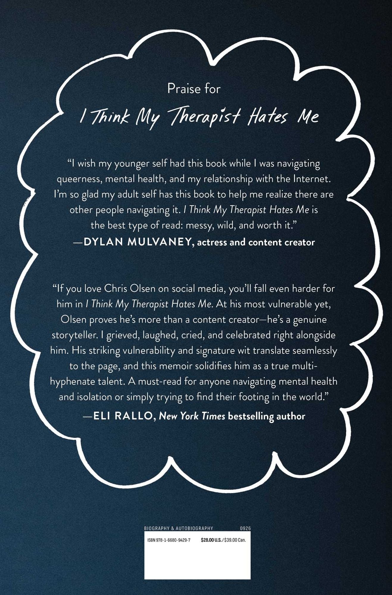 I Think My Therapist Hates Me: A Memoir