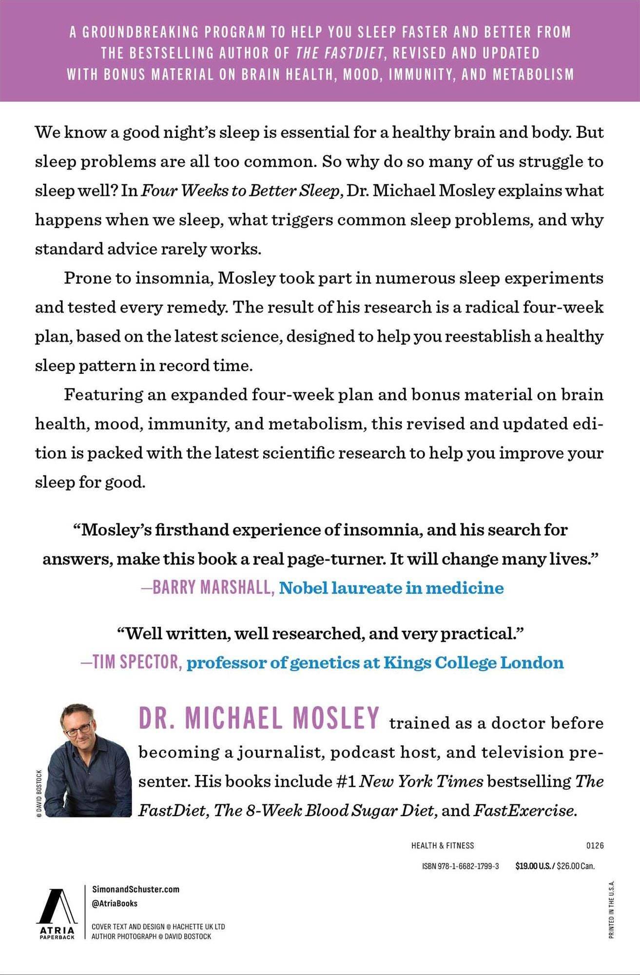 4 Weeks to Better Sleep: Improve Brain Function, Lose Weight, Boost Your Mood, Reduce Stress, and Become a Better Sleeper