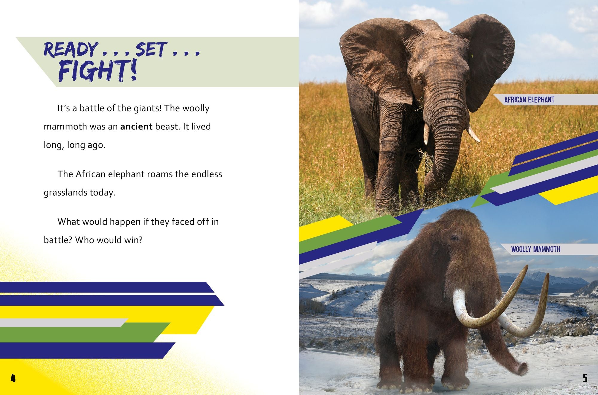 African Elephant vs. Woolly Mammoth