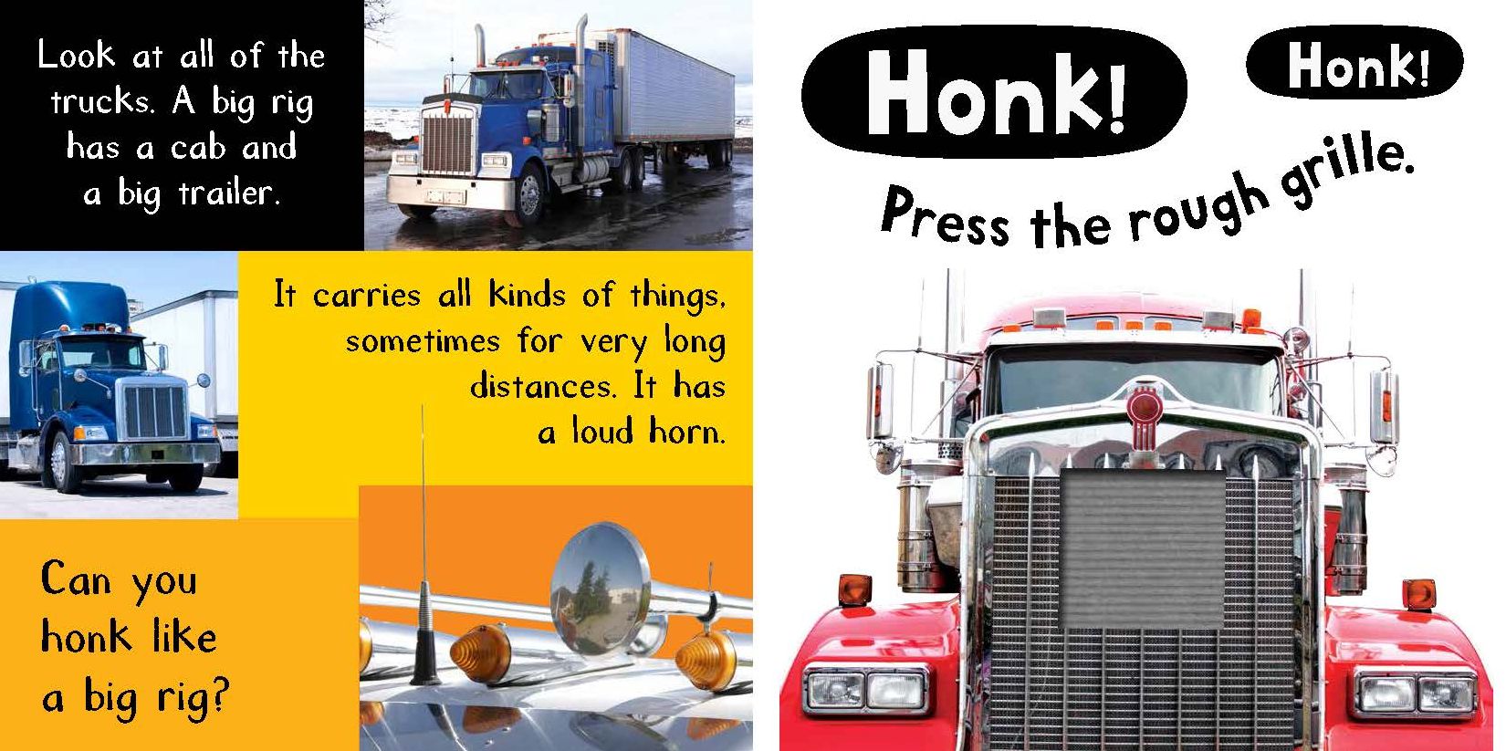 Noisy Trucks: Includes 6 Sounds and an On/Off Switch on the Back Cover!