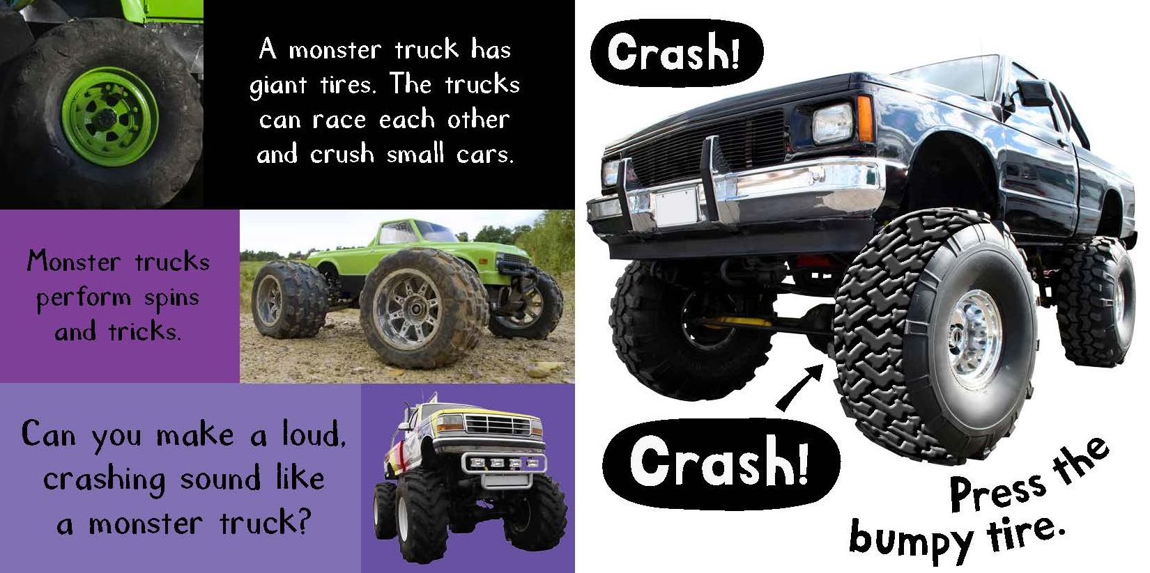 Noisy Trucks: Includes 6 Sounds and an On/Off Switch on the Back Cover!