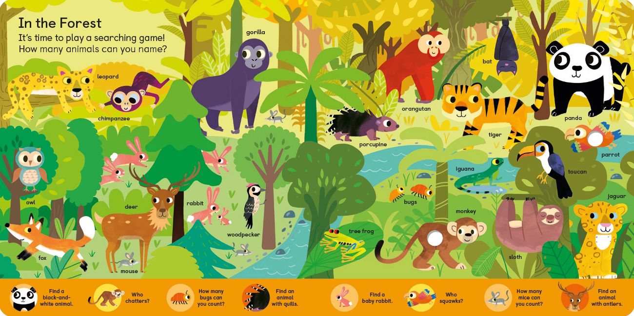 Noisy Animal Search and Find: With 12 sounds and more than 100 Animals to find