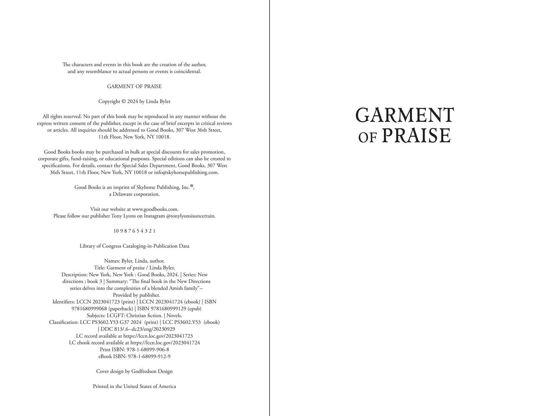 Garment of Praise: An Amish Romance