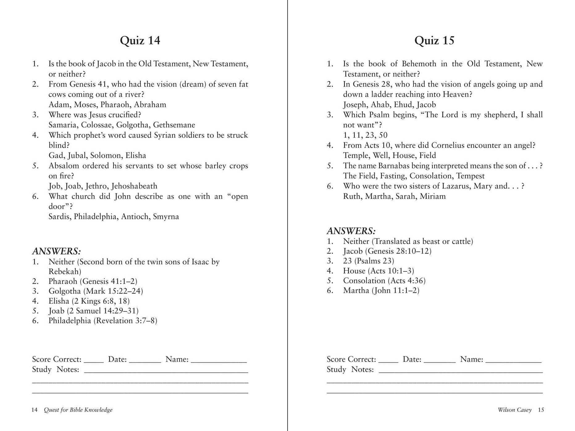 Quest for Bible Knowledge: 1,206 Trivia Questions to Sharpen Your Understanding of Scripture