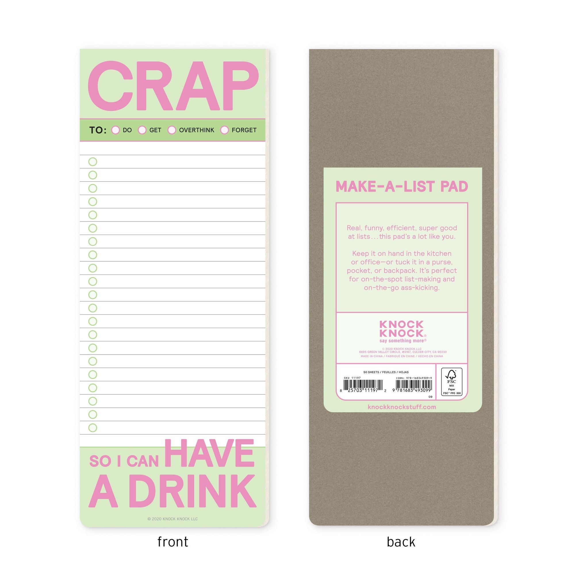 Crap Make-a-List Pad