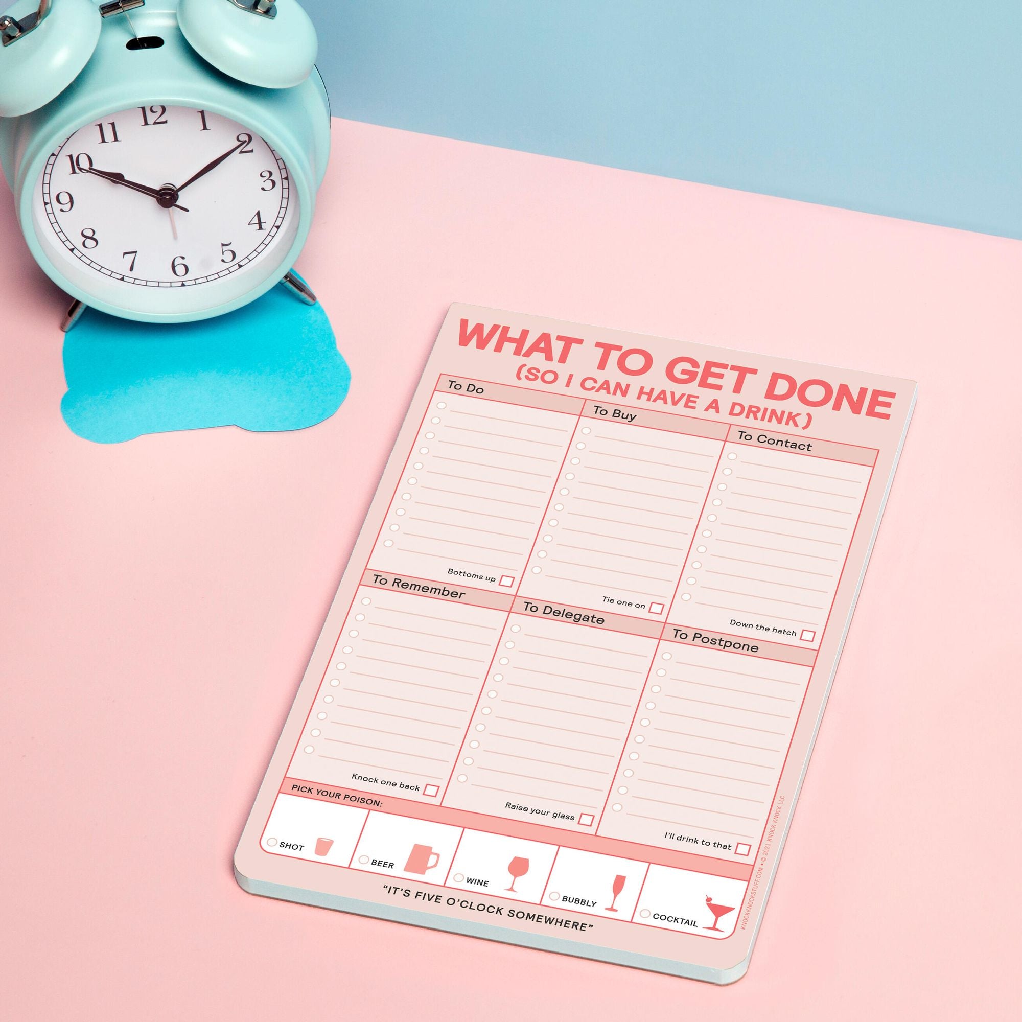 What to Get Done So I Can Have a Drink Pad (Pastel Version)