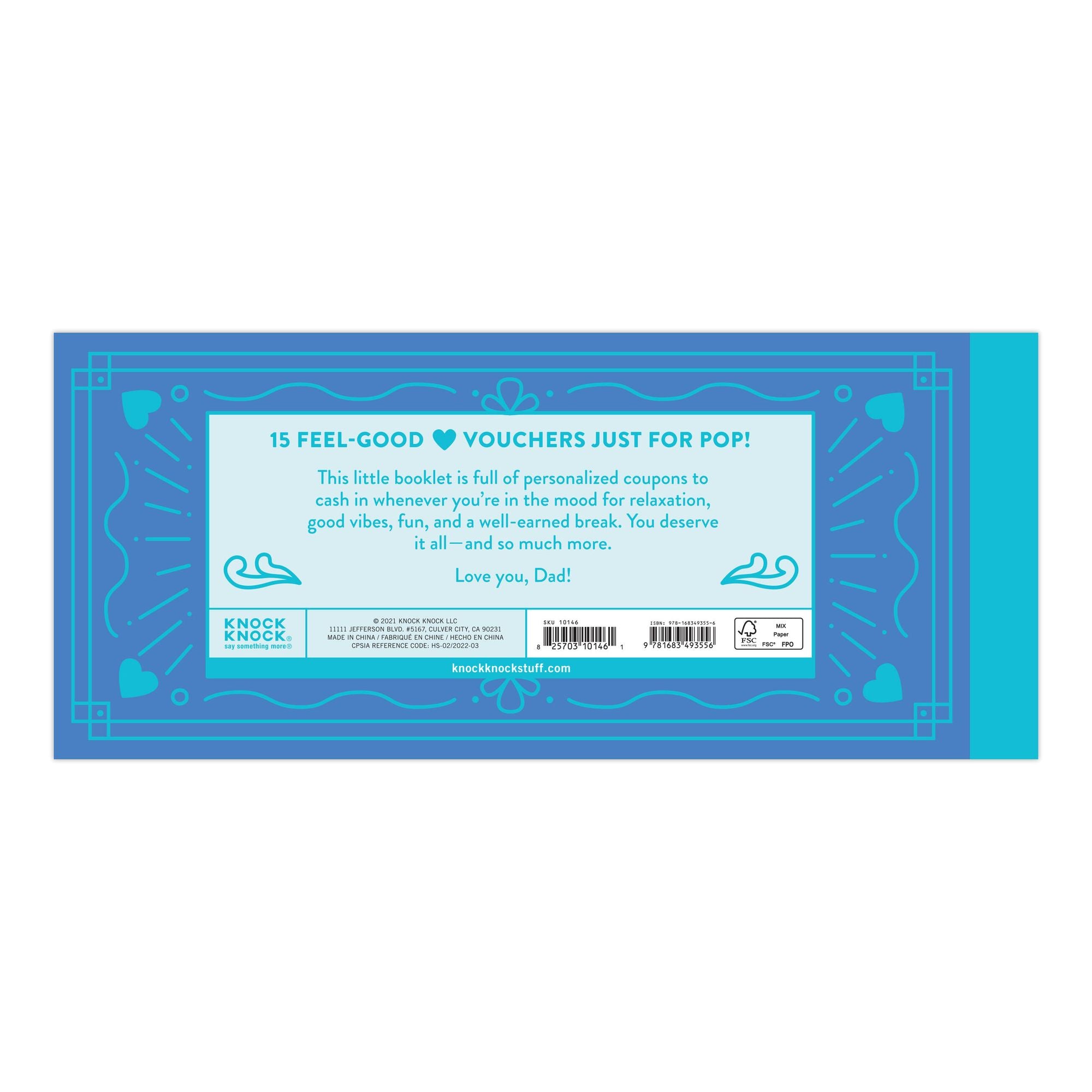 Fill in the Love Dad Vouchers, Book of 15 Dad Coupons