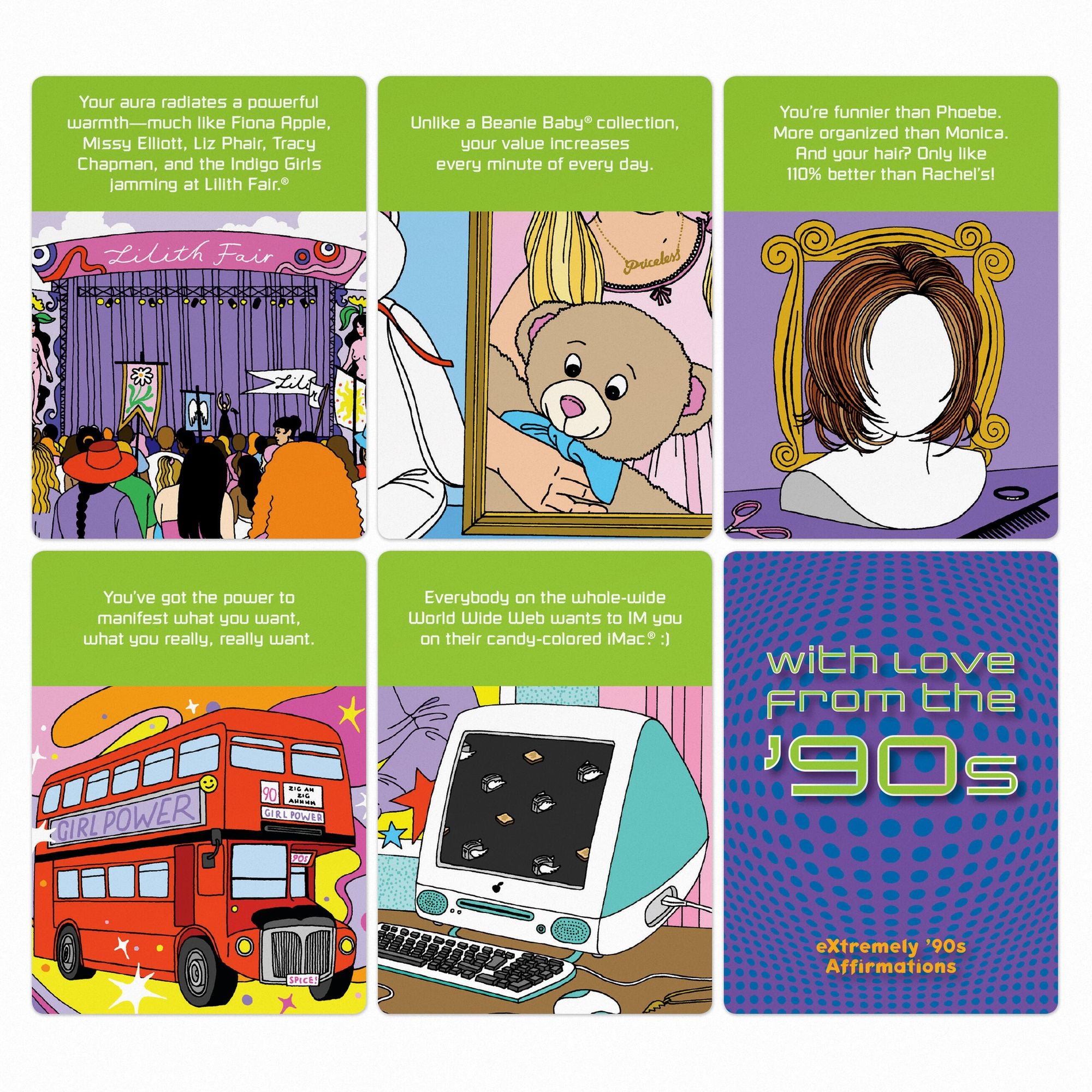Extremely 90s Affirmations Deck: 50 Cards That Combine 1990s Nostalgia With The Power of Affirmations! (Affirmations from the Decades)