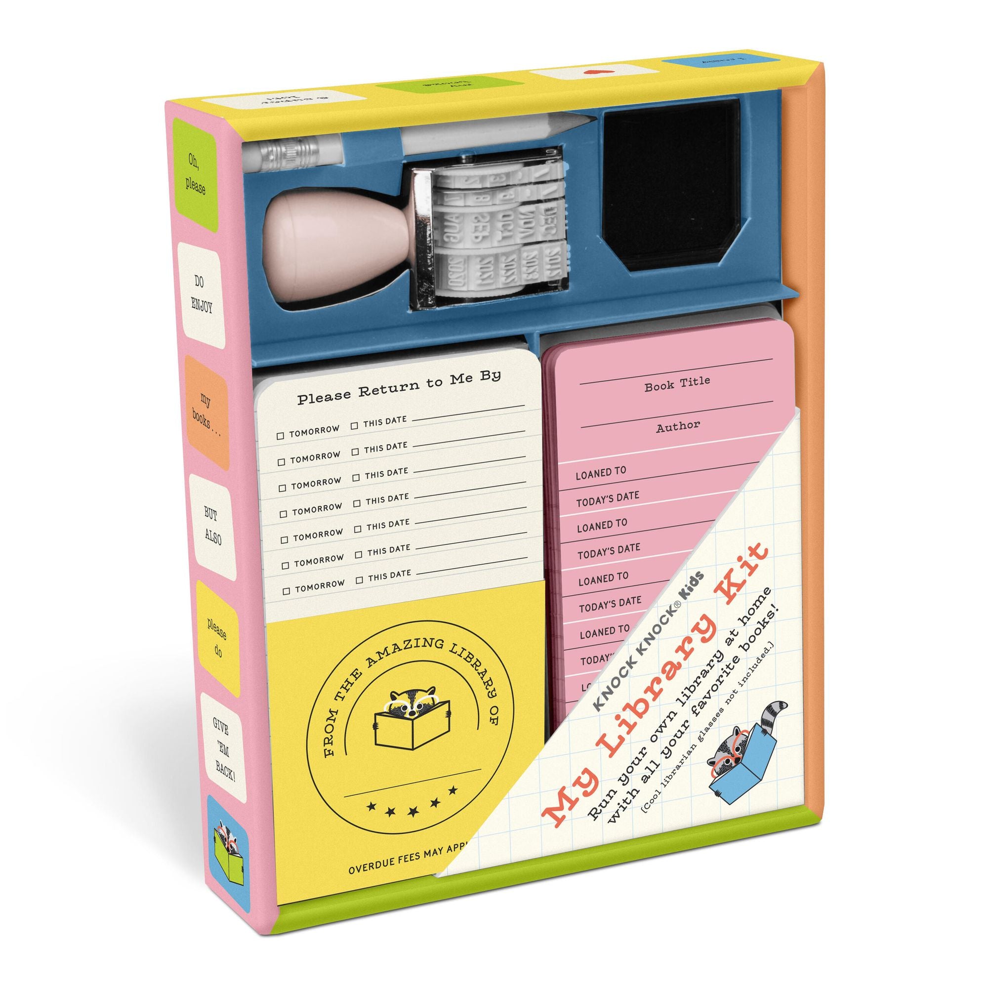 My Library Kit: Run Your Own Library At Home! Incl. Card Catalog Checkout Cards, Bookplates, Date Stamp & Inkpad