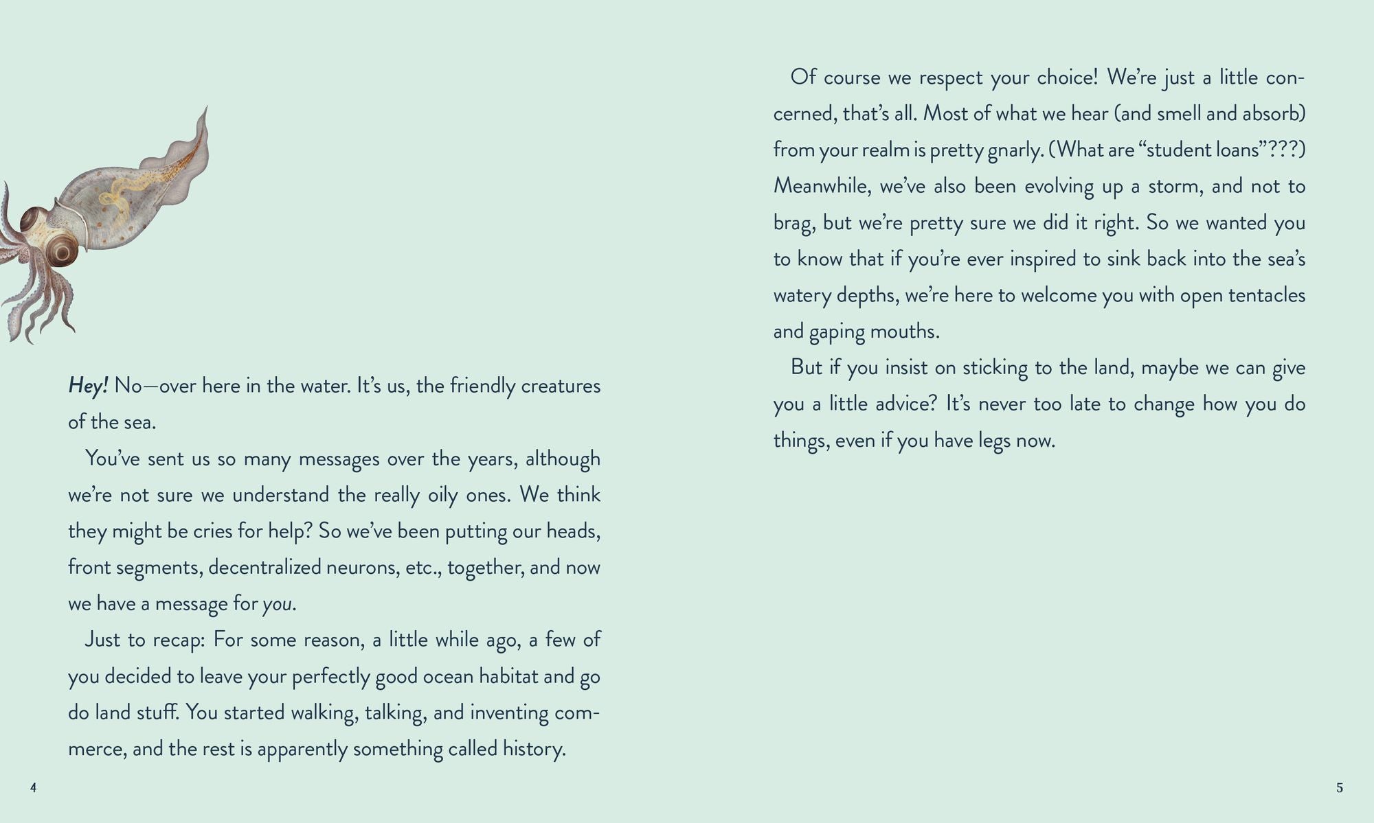Leaving the Ocean Was a Mistake: Life Lessons from Sixty Sea Creatures