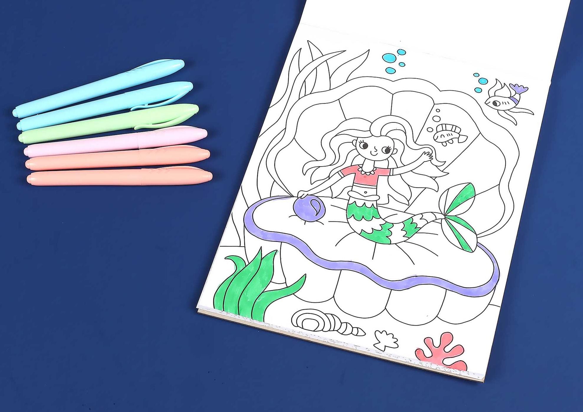 Kaleidoscope: Too Cute! Coloring: Includes 6 Pastel Markers and Dozens of Designs!