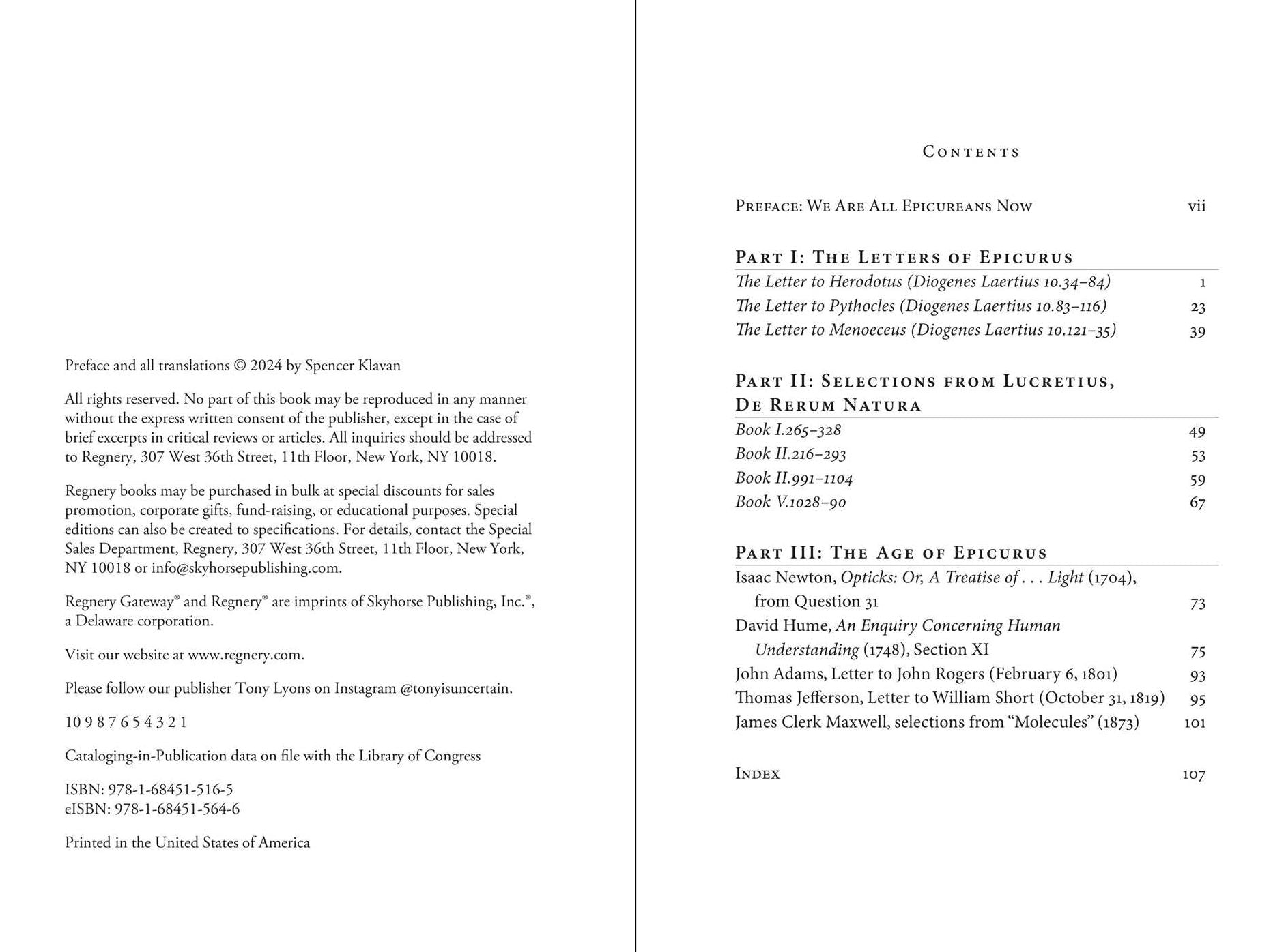 Gateway to the Epicureans: Epicurus, Lucretius, and Their Modern Heirs