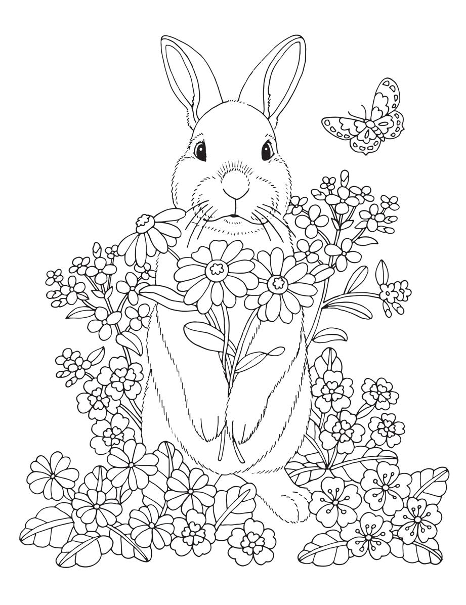 Nature's Sweet Moments: 50+ Super Cute Designs to Color - A Relaxing Coloring Book of Animals and Flowers for Adults and Kids