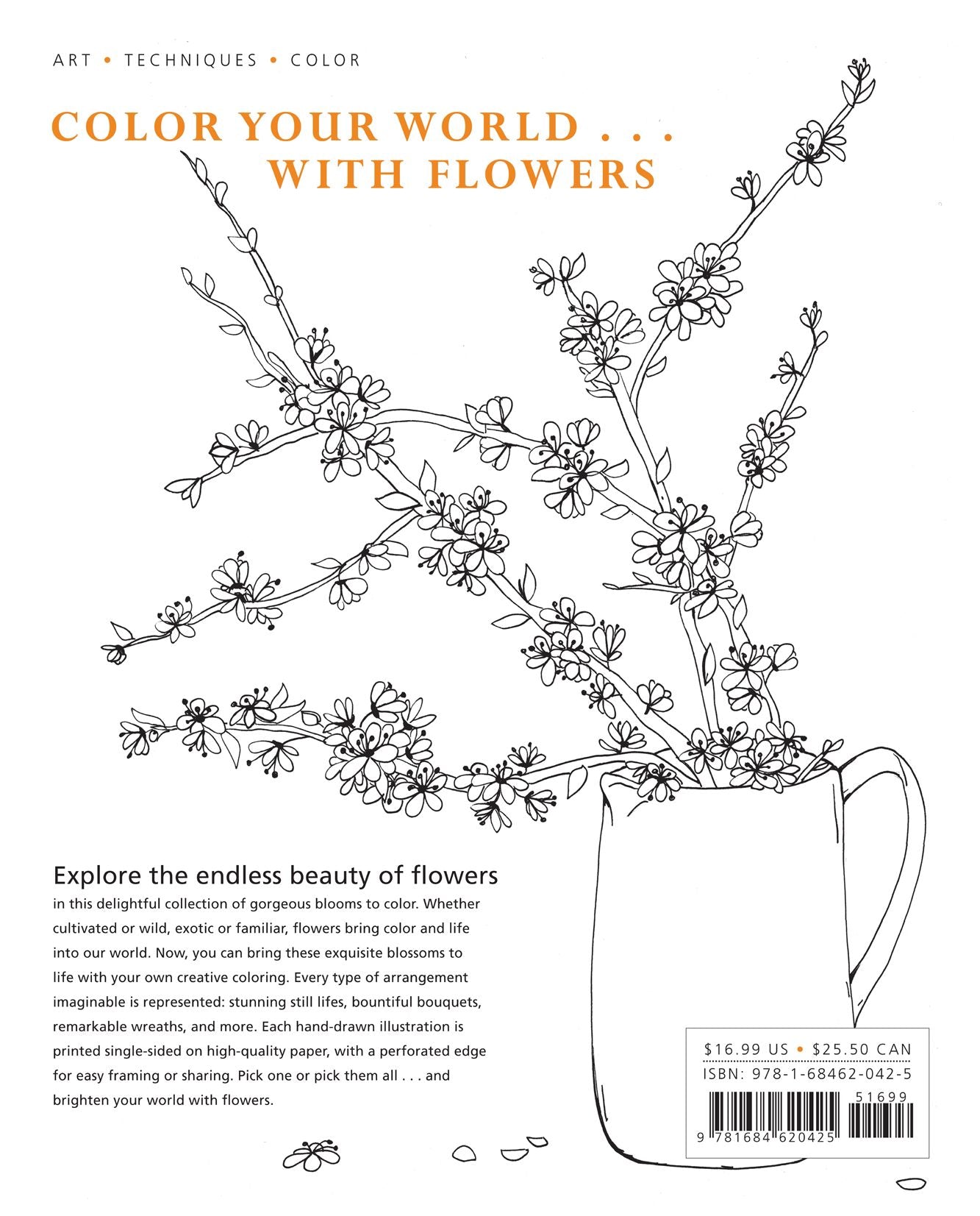 Floral Wonderland: A Blooming Coloring Retreat - A Relaxing Coloring Book of Beautiful Flowers for Adults