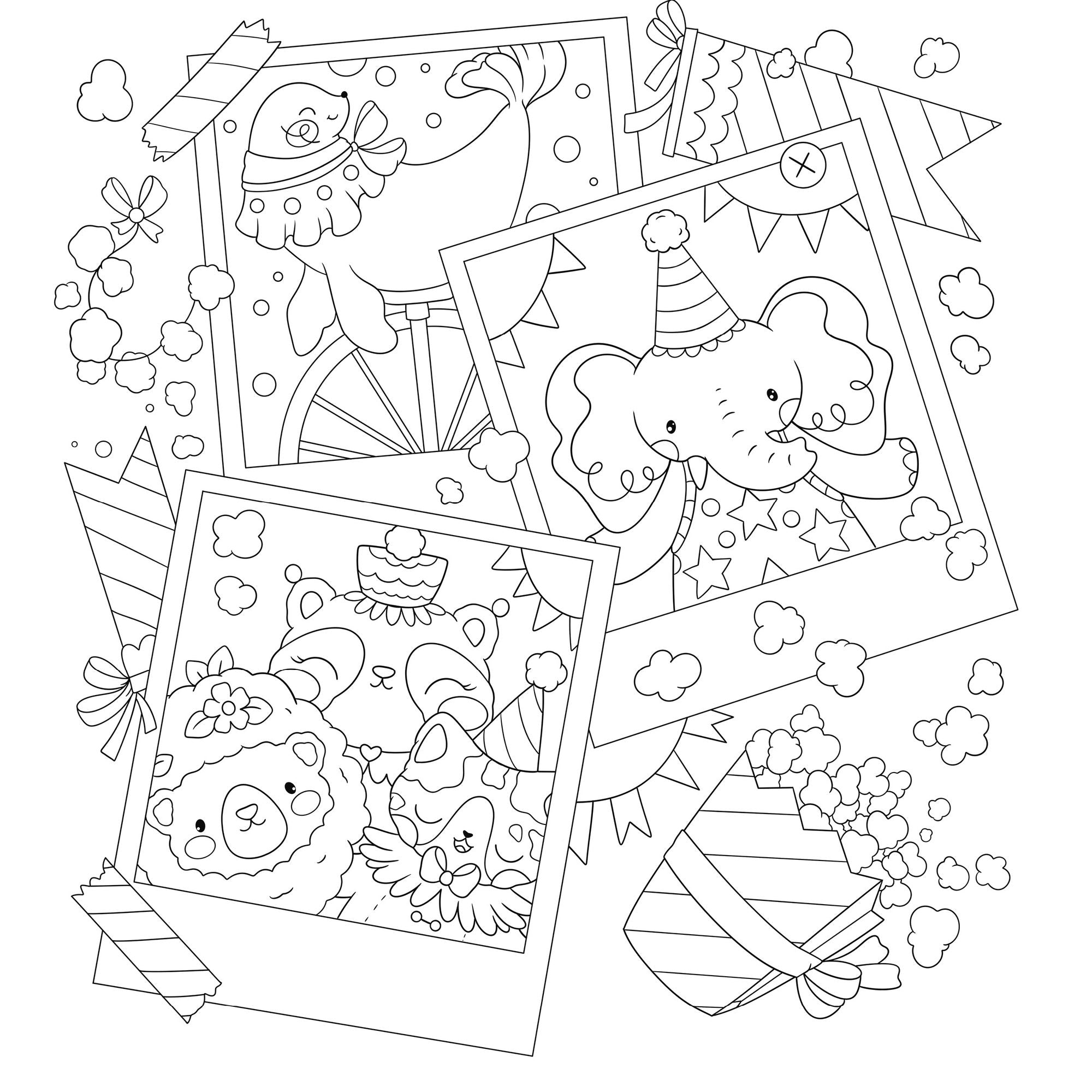 So Many Cute Animals!: Sweet & Whimsical Scenes to Color