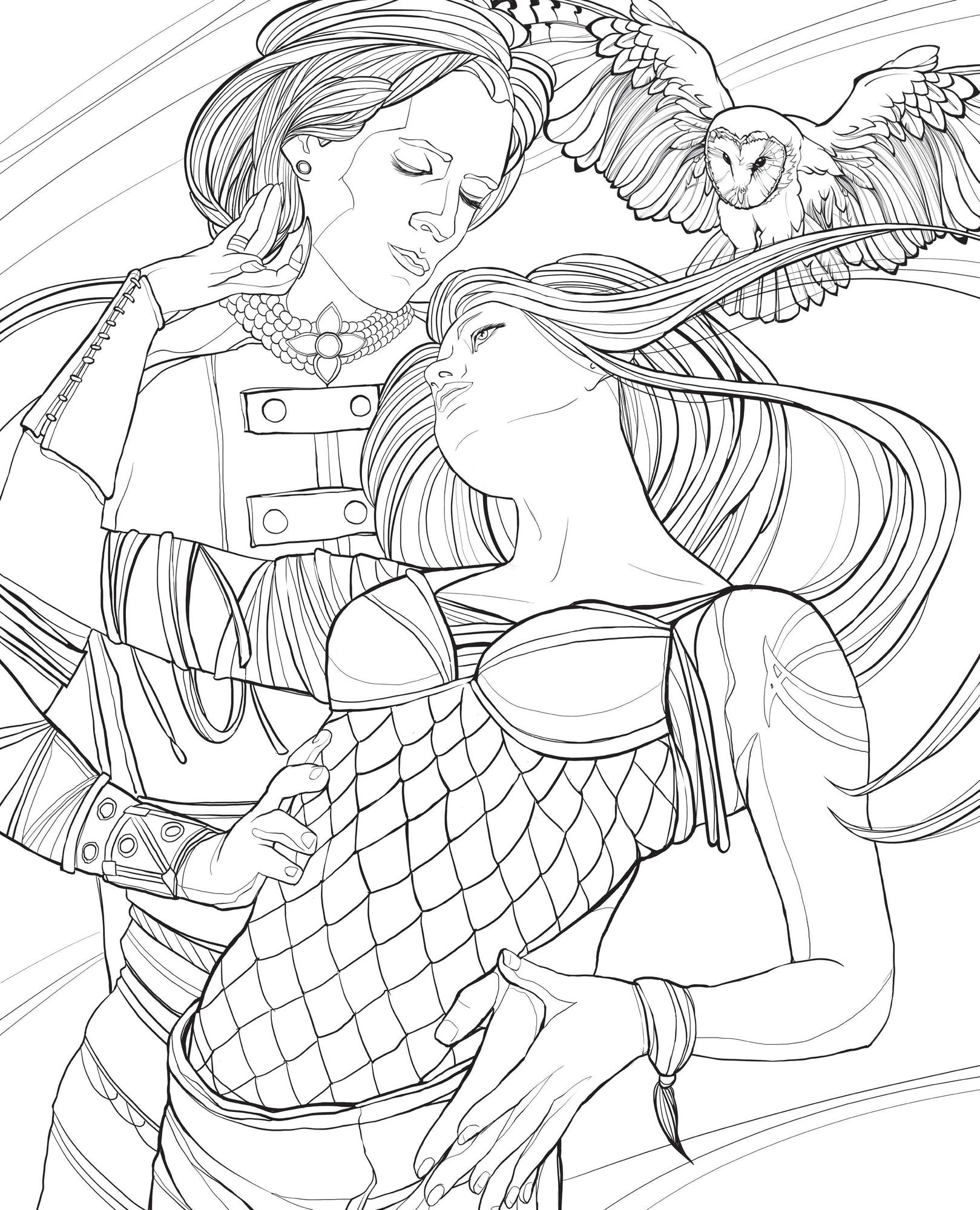 Magical Love: A Romantasy Coloring Book: Ethereal Romantic Fantasy Scenes to Color