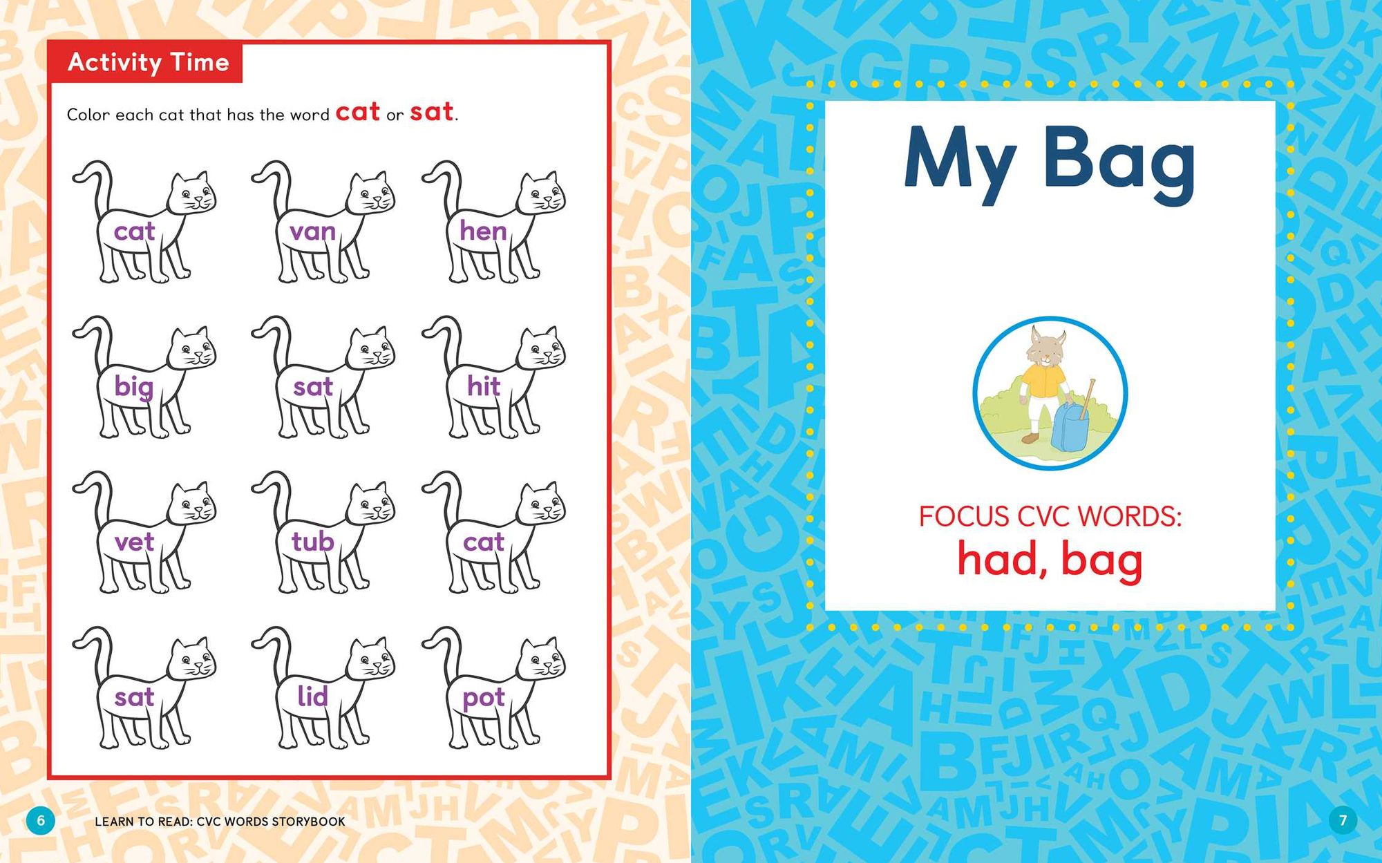 Learn to Read: CVC Words Storybook: 20 Simple Stories & Activities for Beginner Readers