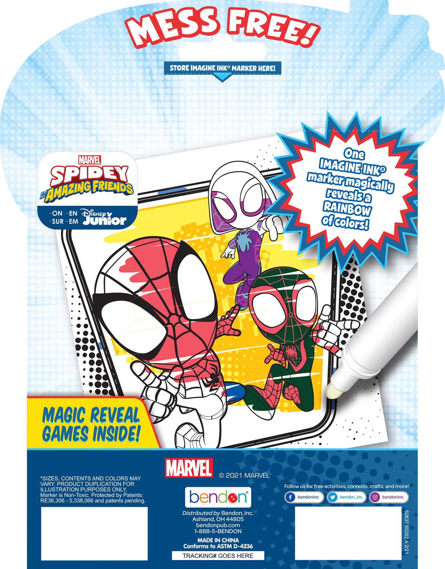 Spidey and His Amazing Friends Imagine Ink Magic Ink Pictures Book