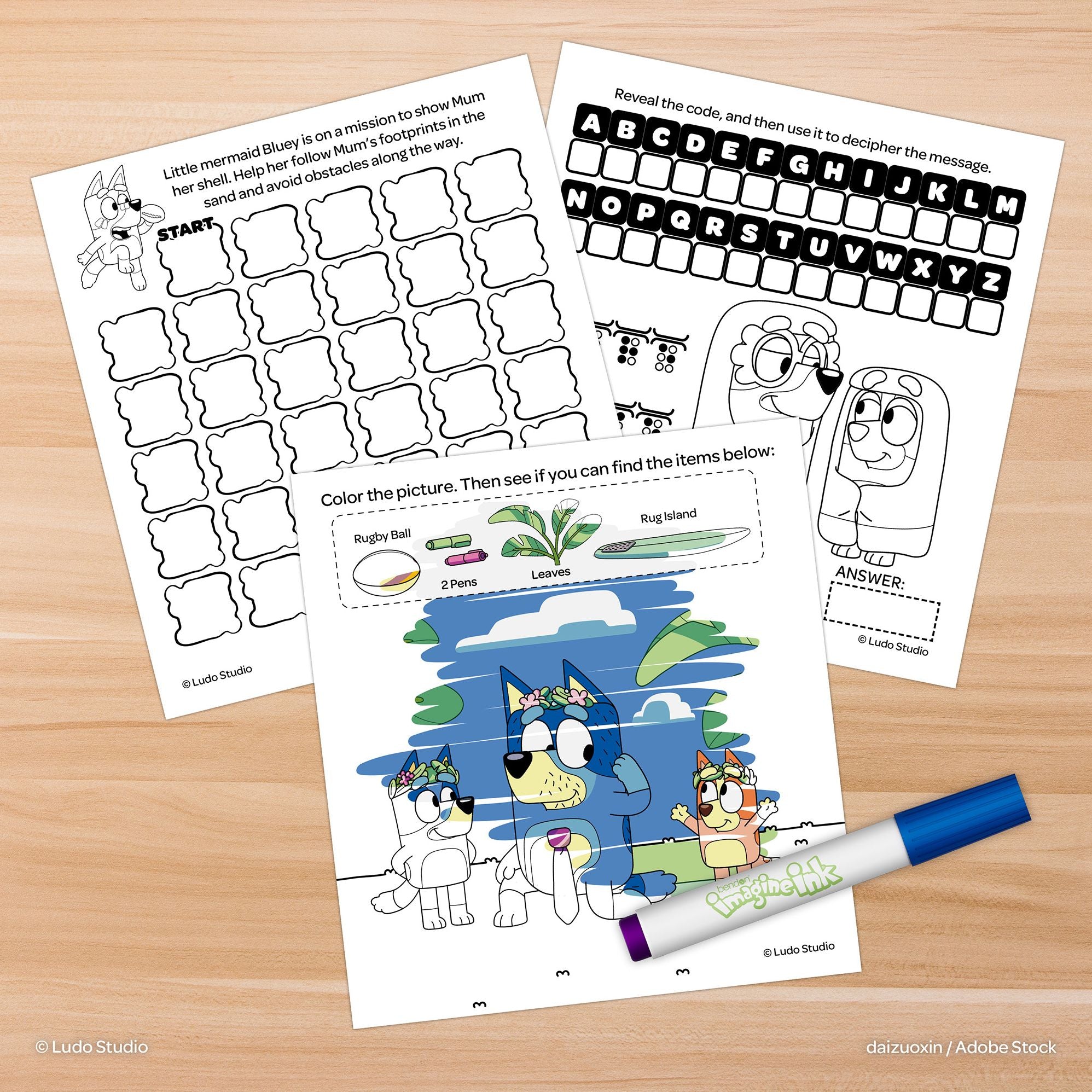 Bluey Imagine Ink Magic Ink Pictures Book