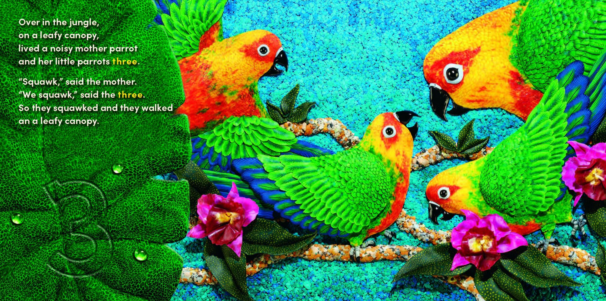 Over in the Jungle: A rain forest baby animal counting book