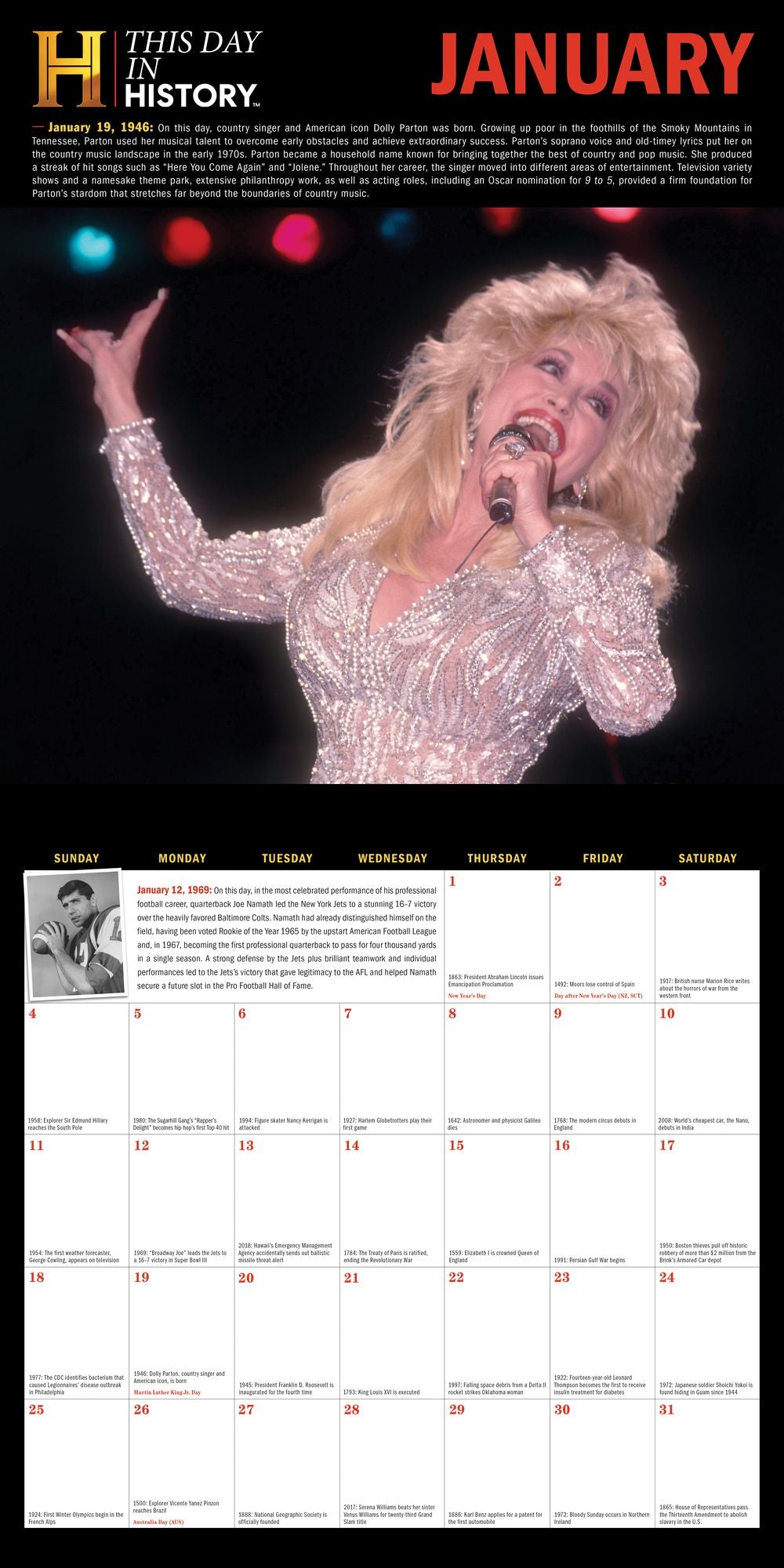 2026 History Channel This Day in History Wall Calendar