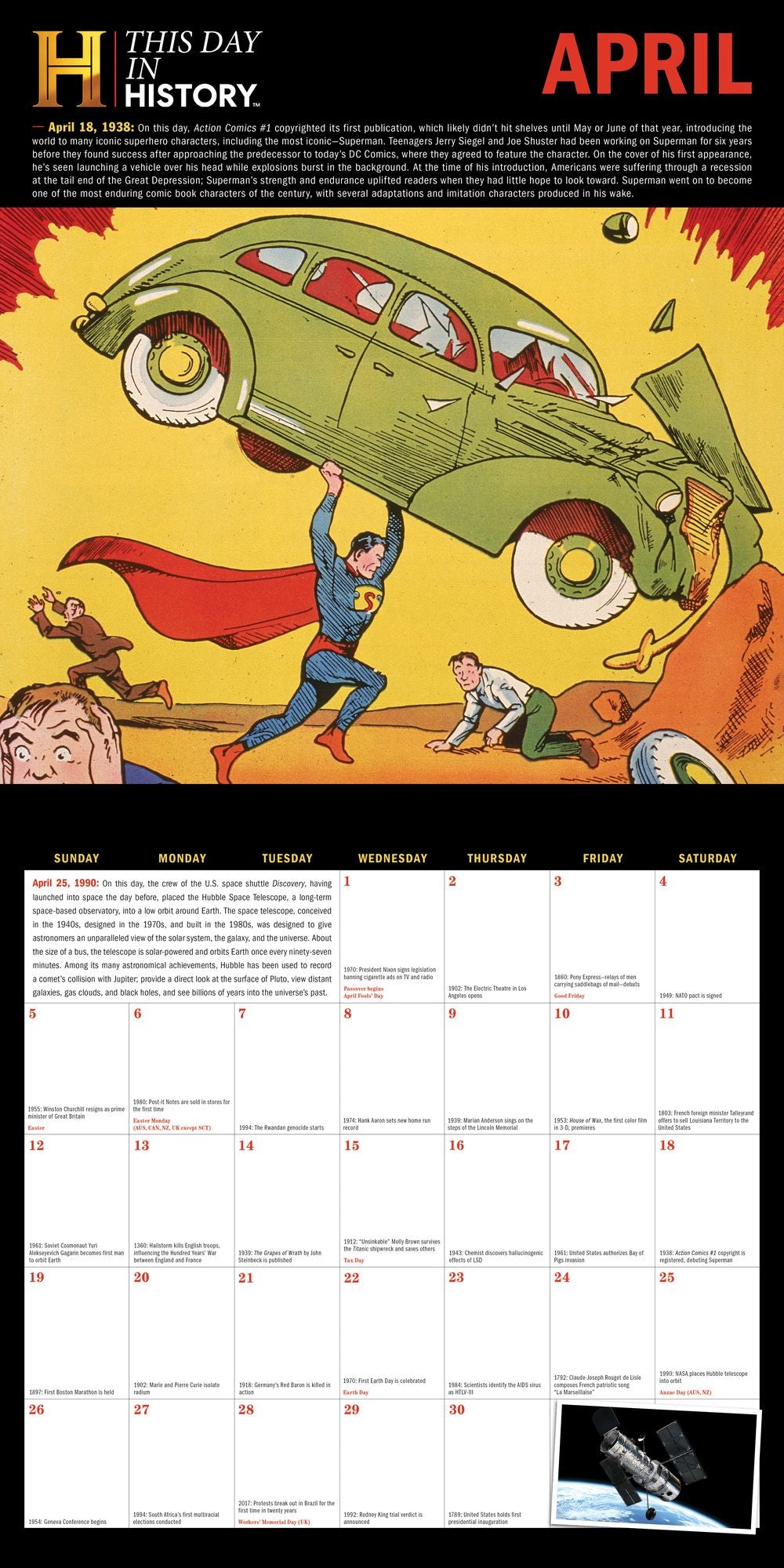 2026 History Channel This Day in History Wall Calendar