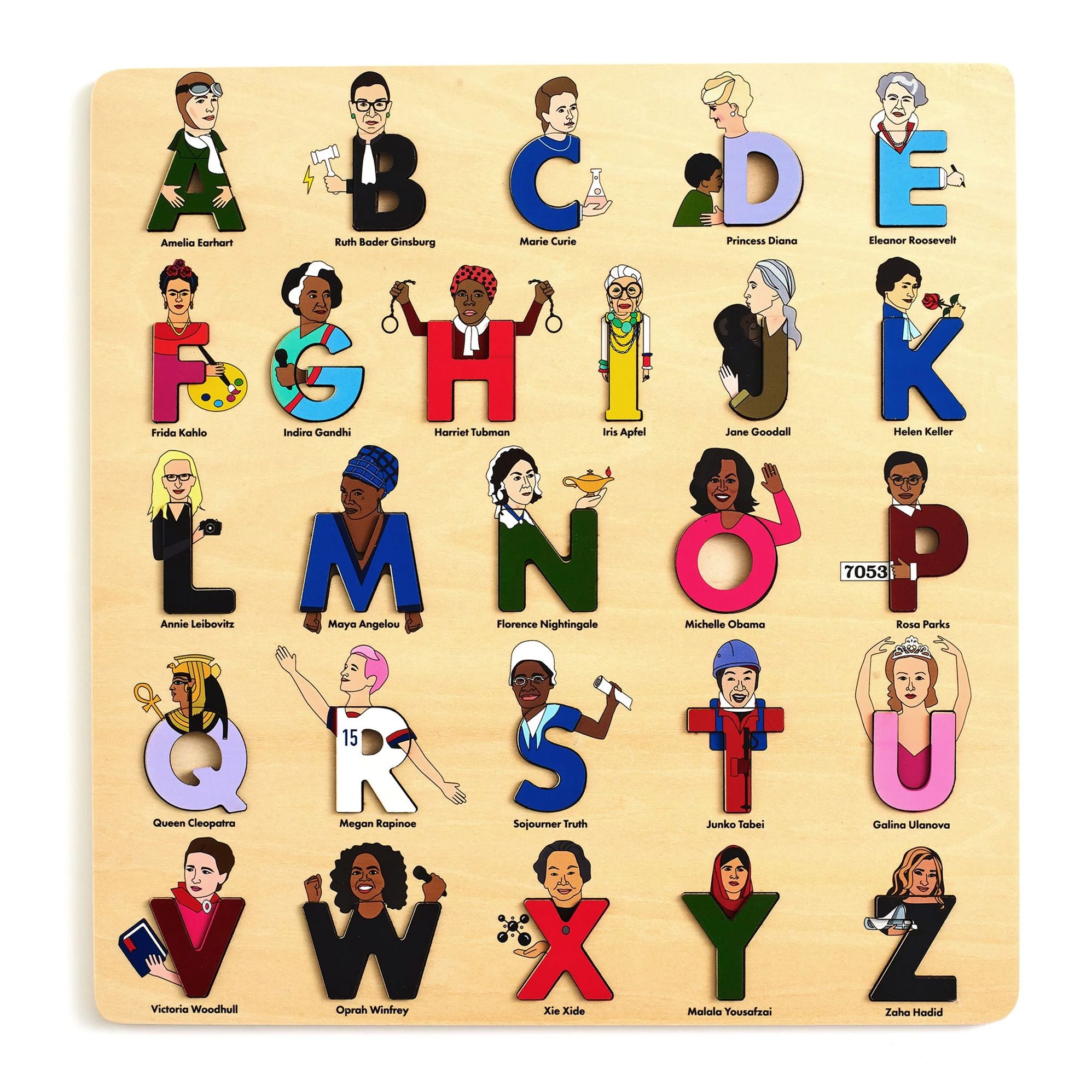 Lady Legends Wooden Alphabet Puzzle