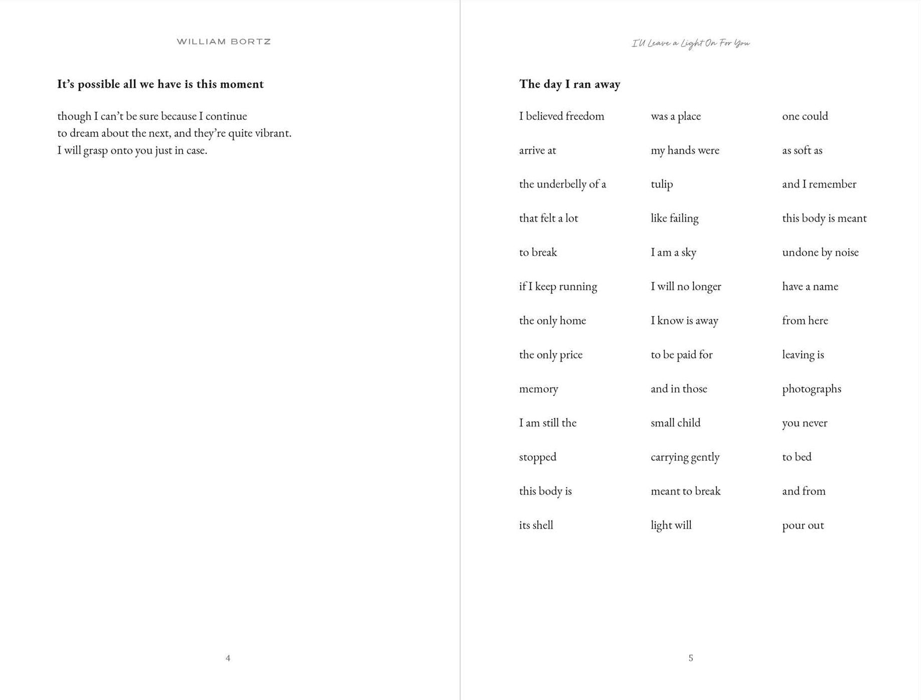 I'll Leave a Light On for You: Poems