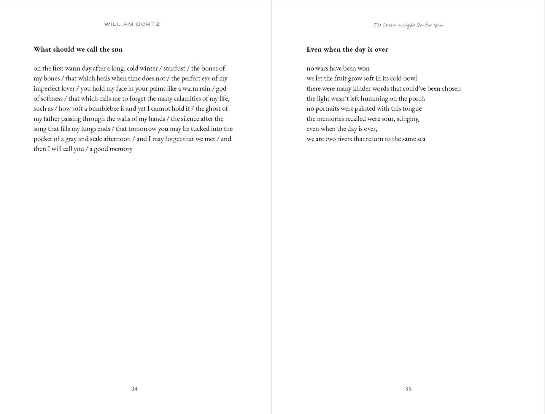 I'll Leave a Light On for You: Poems