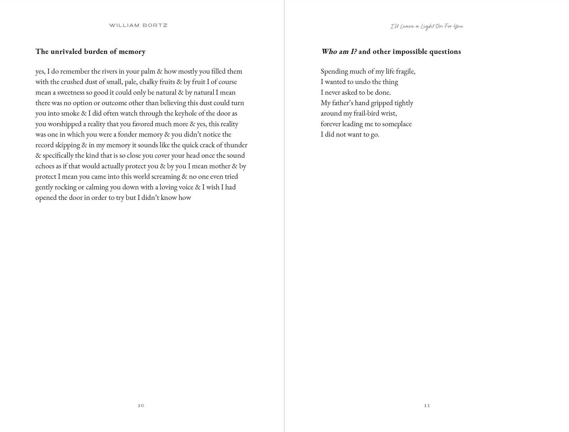 I'll Leave a Light On for You: Poems